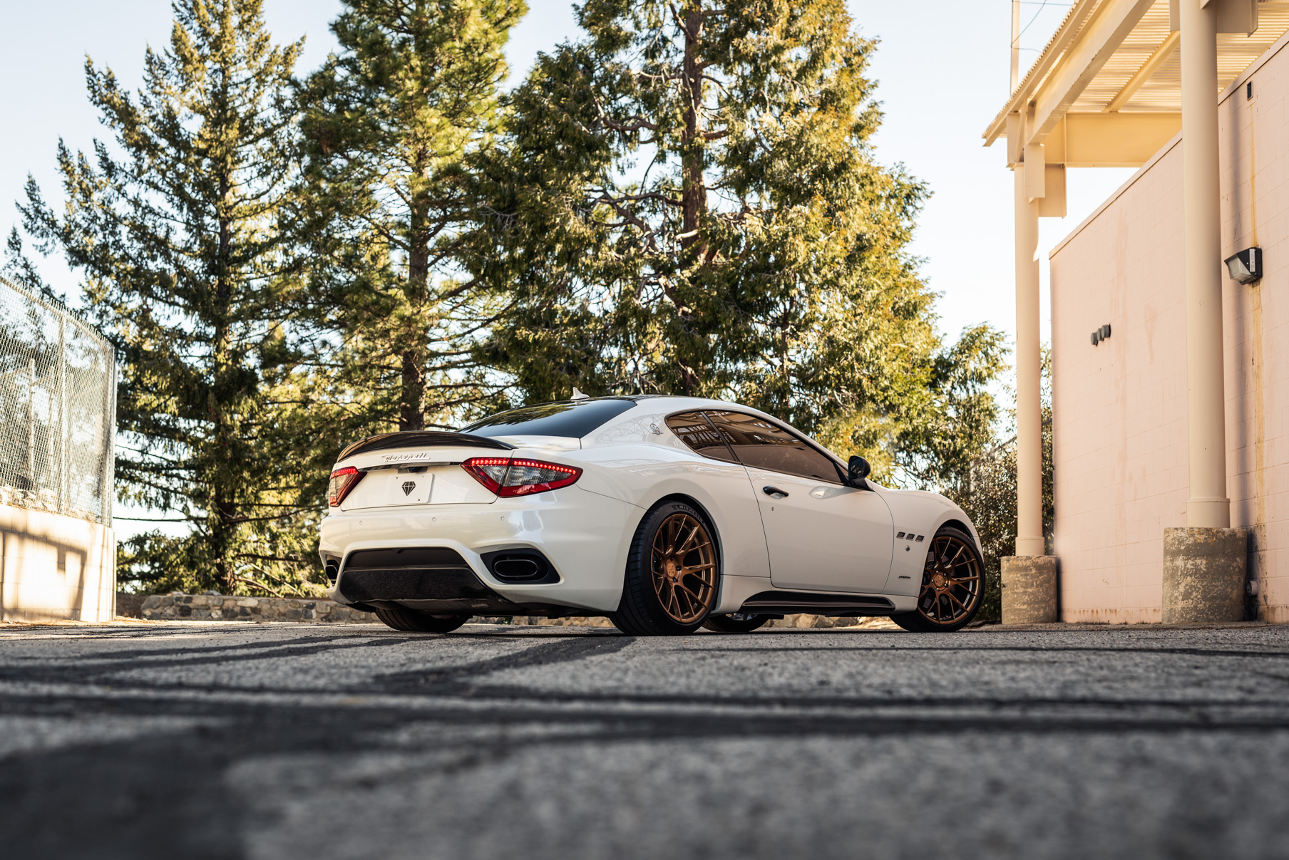 A 2019 Maserati GT on 22 Inch Blaque Diamond BD-F18 Bronze Wheels
