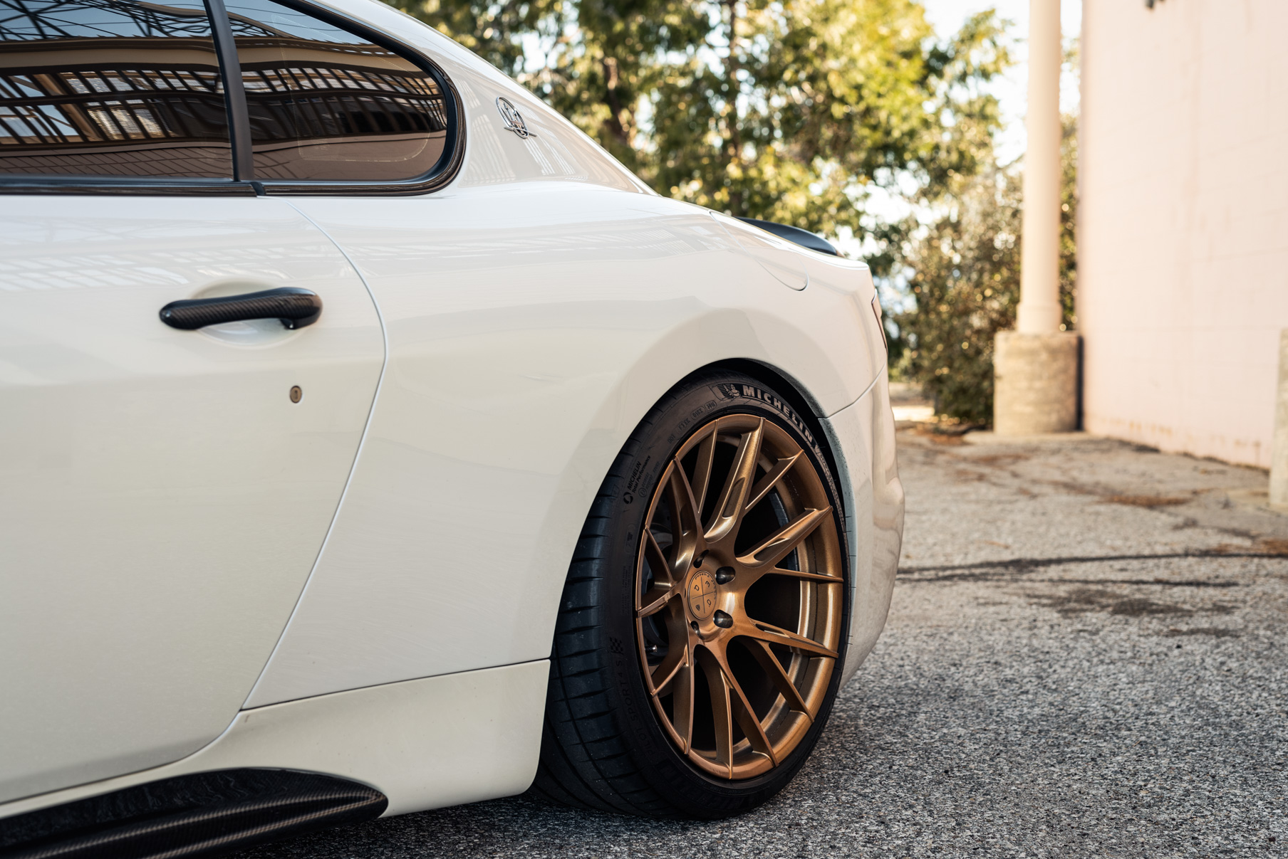 A 2019 Maserati GT on 22 Inch Blaque Diamond BD-F18 Bronze Wheels