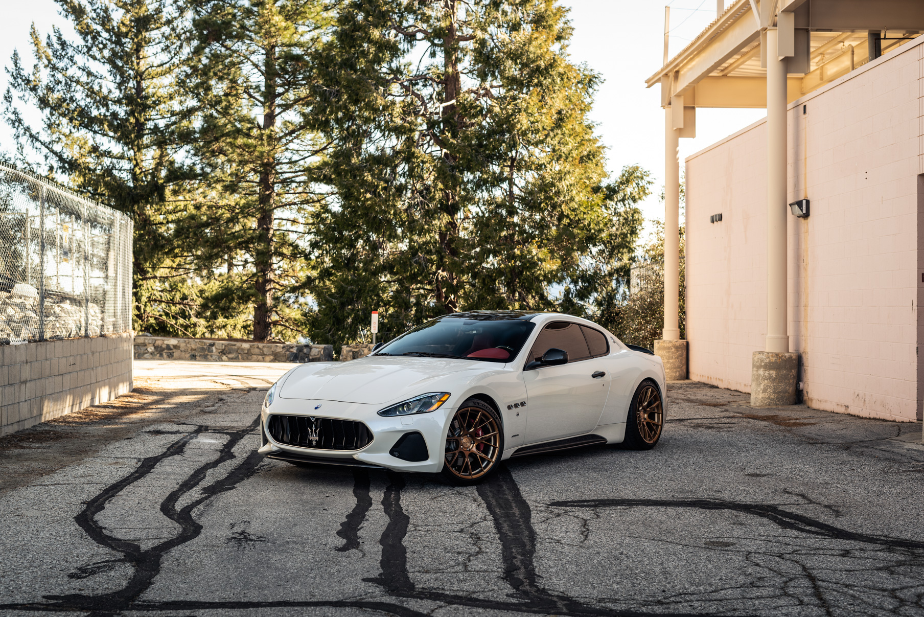 A 2019 Maserati GT on 22 Inch Blaque Diamond BD-F18 Bronze Wheels