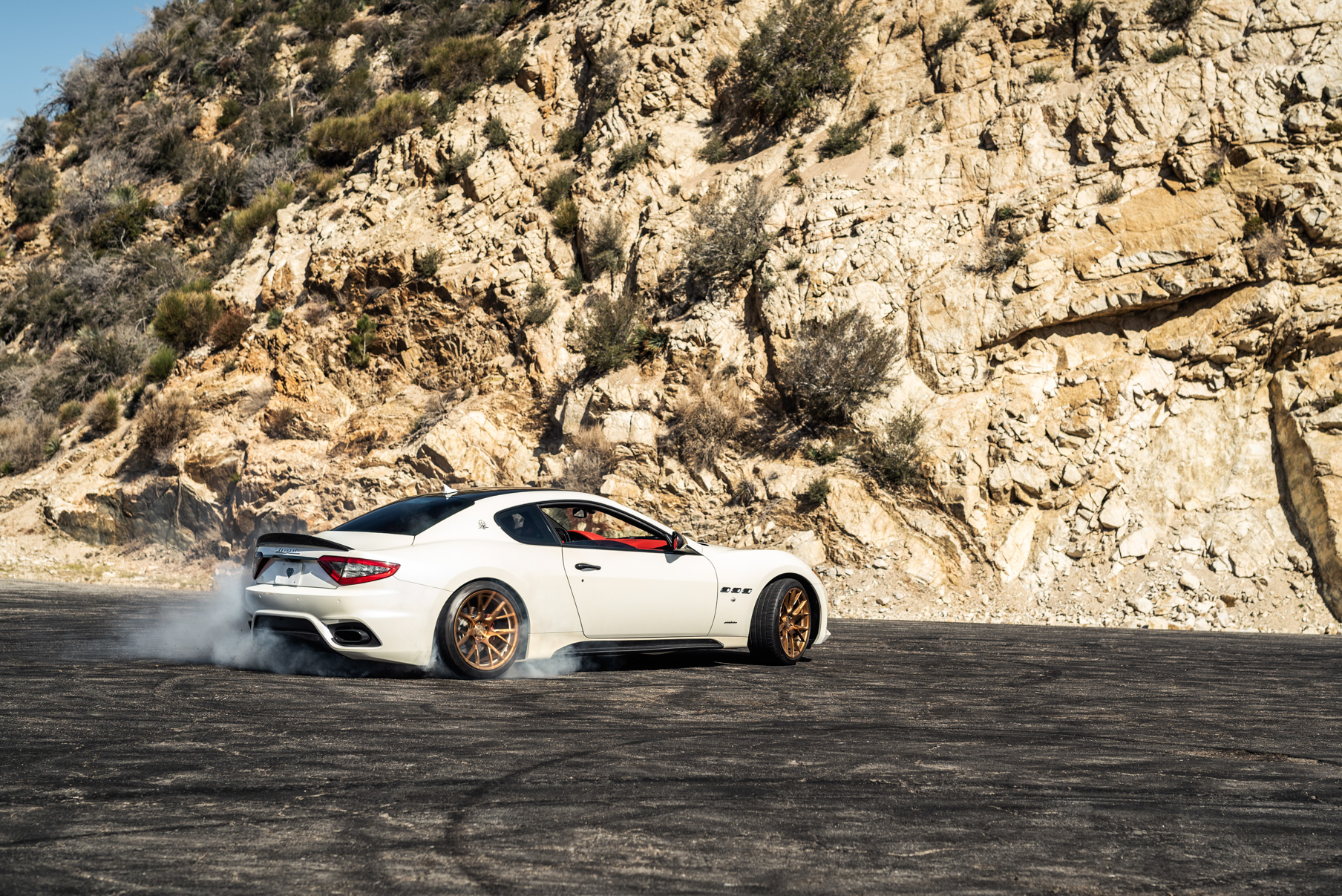 A 2019 Maserati GT on 22 Inch Blaque Diamond BD-F18 Bronze Wheels