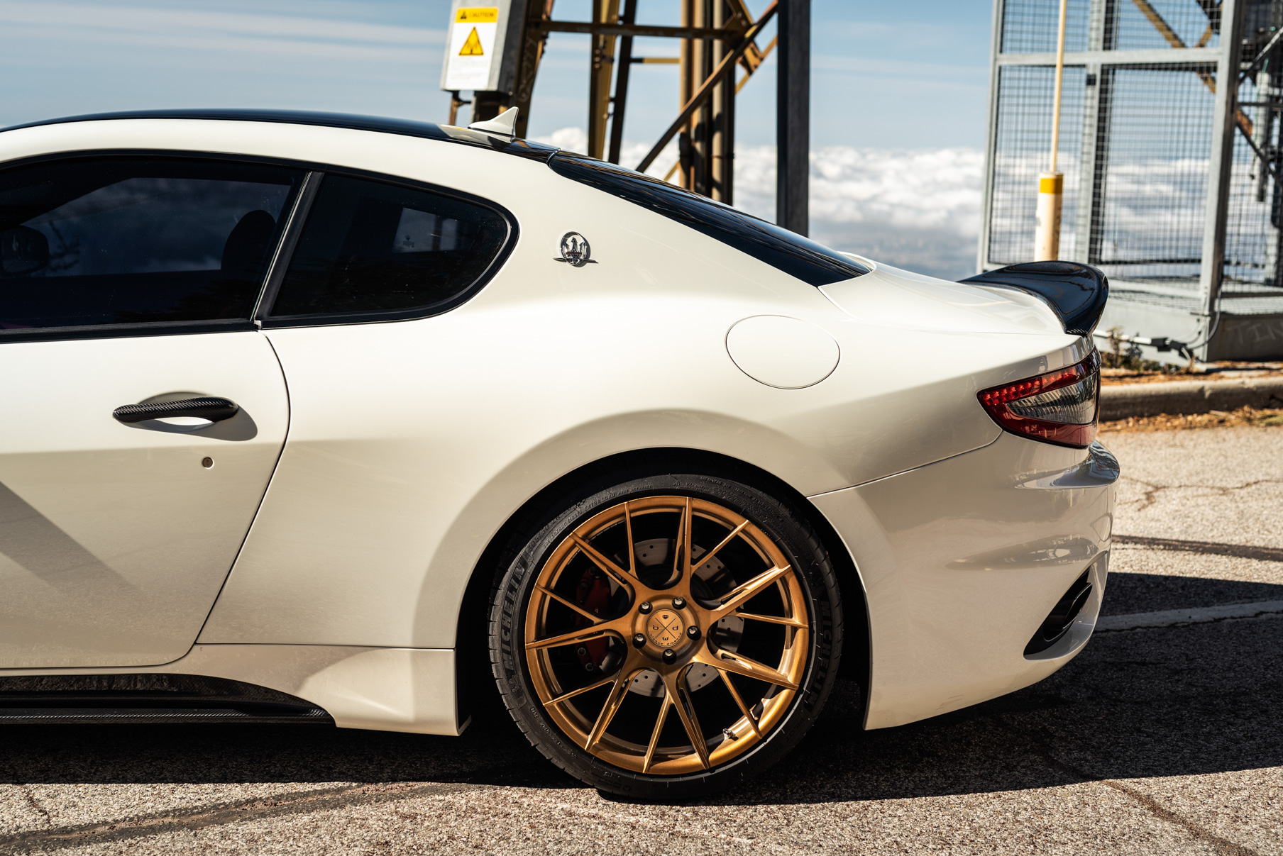 A 2019 Maserati GT on 22 Inch Blaque Diamond BD-F18 Bronze Wheels