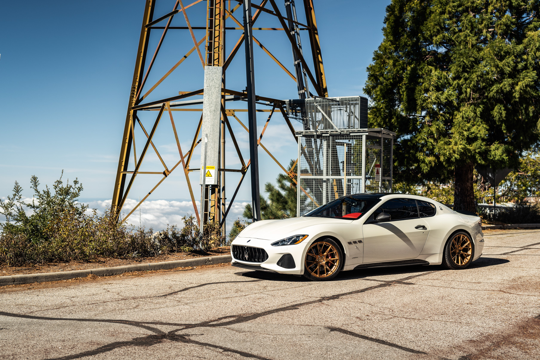 A 2019 Maserati GT on 22 Inch Blaque Diamond BD-F18 Bronze Wheels