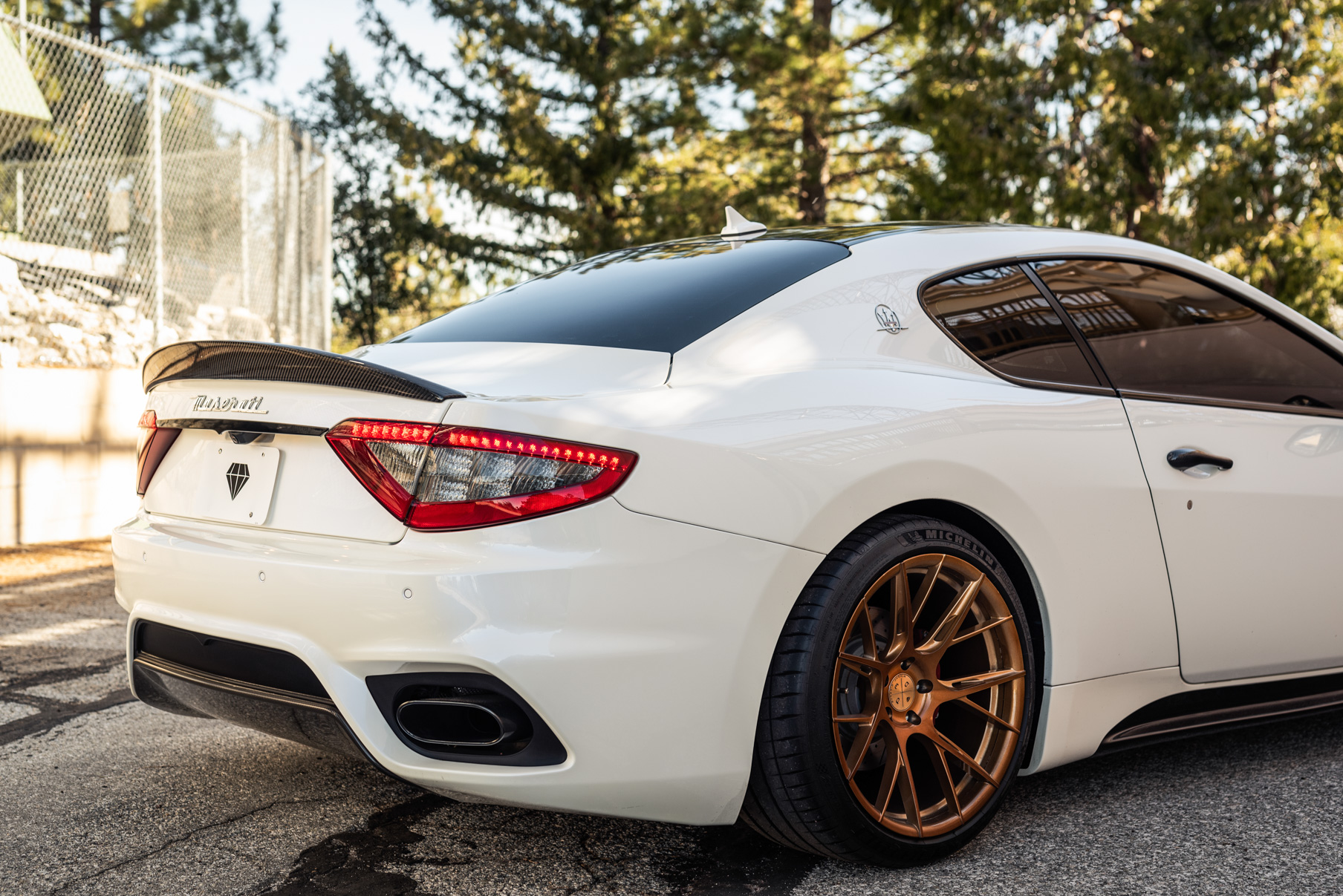 A 2019 Maserati GT on 22 Inch Blaque Diamond BD-F18 Bronze Wheels