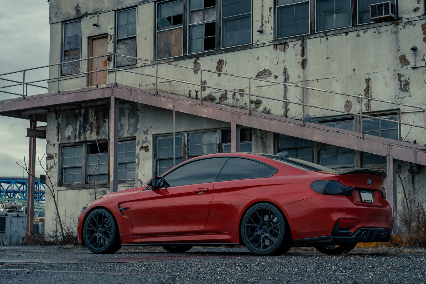 A 2018 BMW M4 on 20 Inch Blaque Diamond BD-F18 Gloss Black Wheels