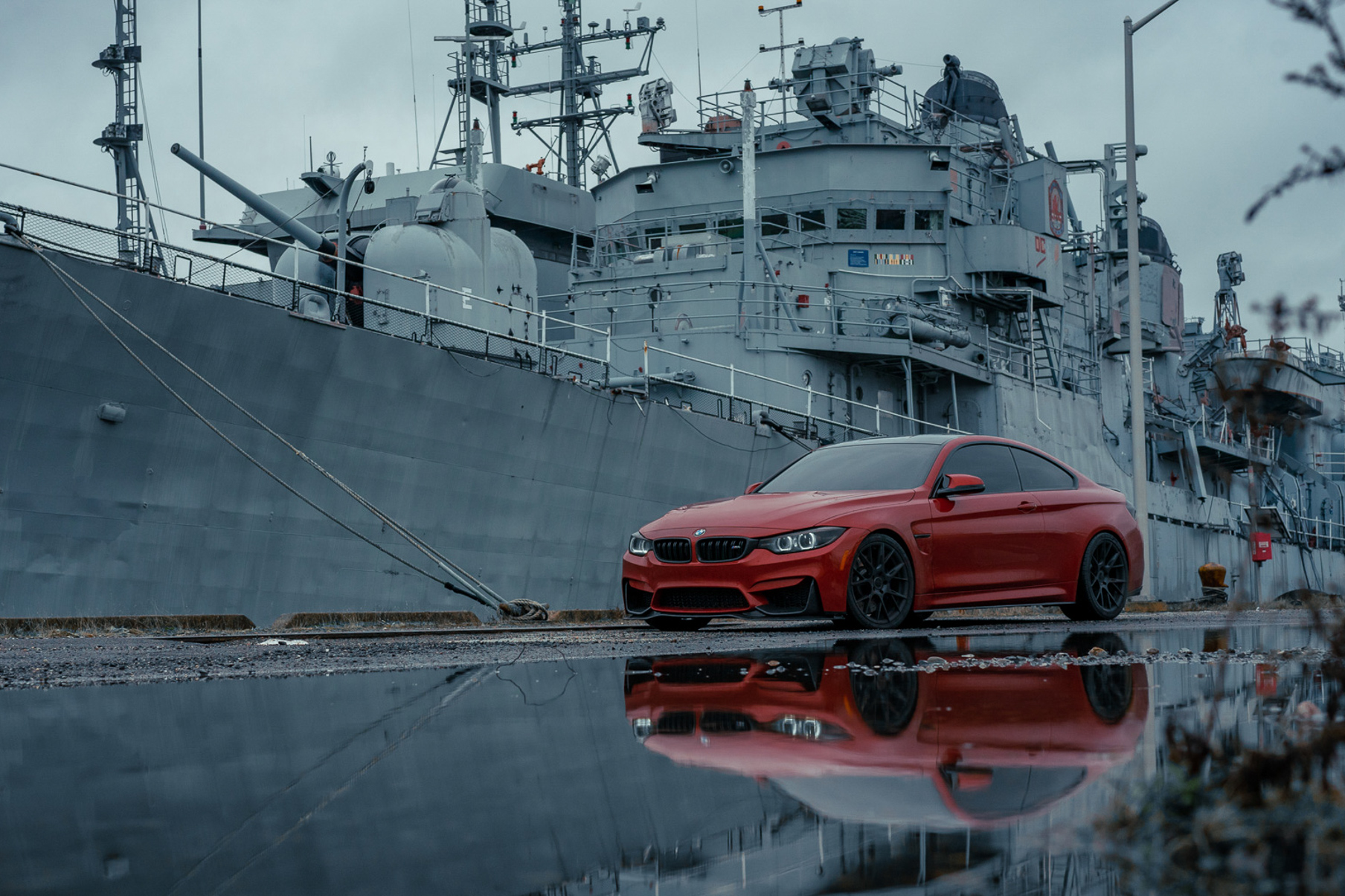 A 2018 BMW M4 on 20 Inch Blaque Diamond BD-F18 Gloss Black Wheels