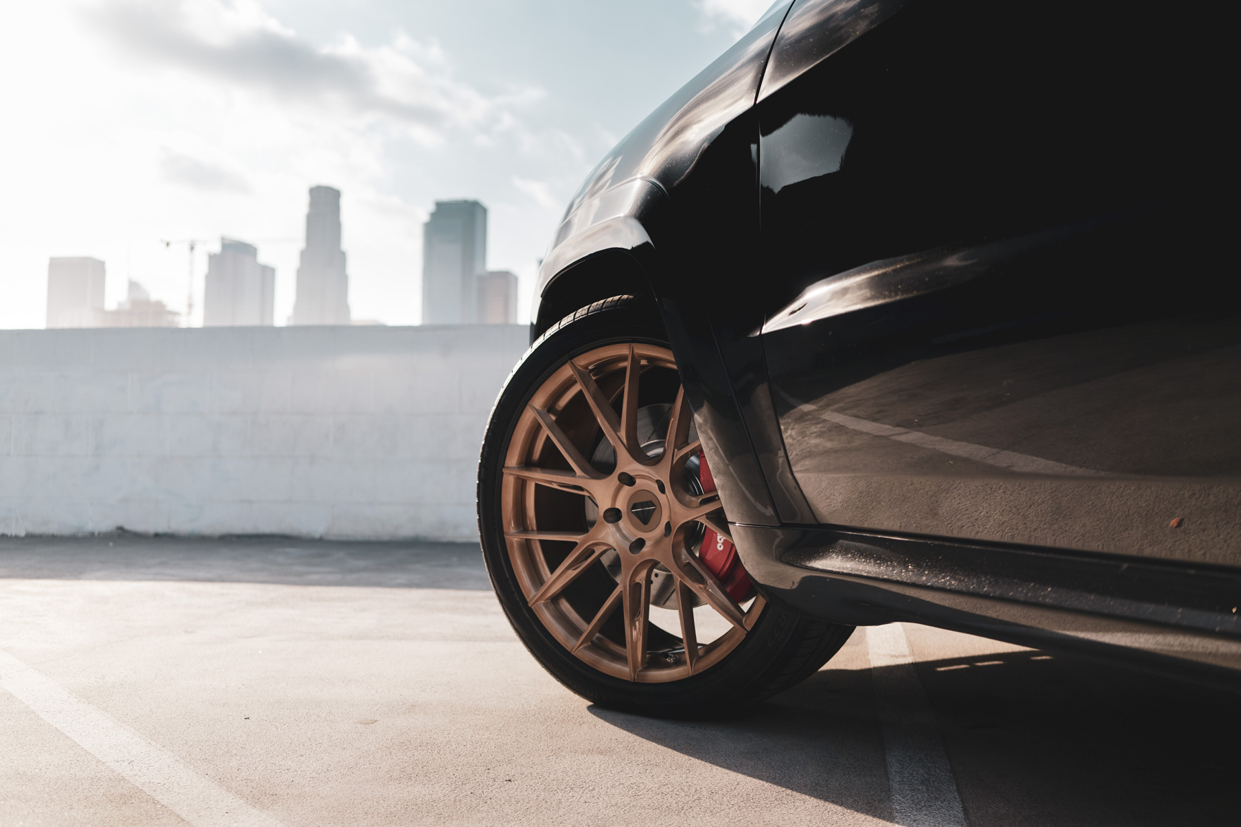 A 2020 Jeep SRT on 22 Inch Blaque Diamond Brushed Bronze Wheels