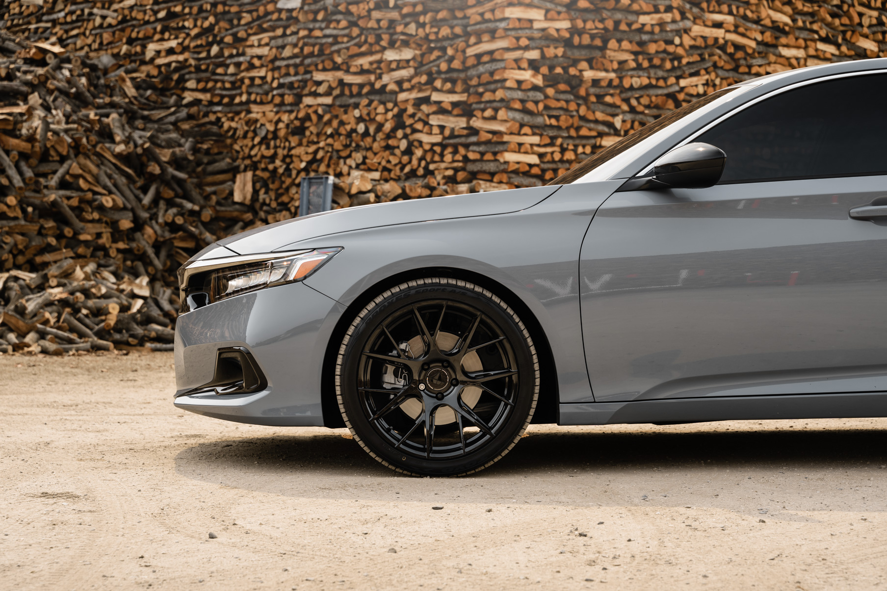 A 2021 Honda Accord on Blaque Diamond BD-F18 Gloss Black Wheels
