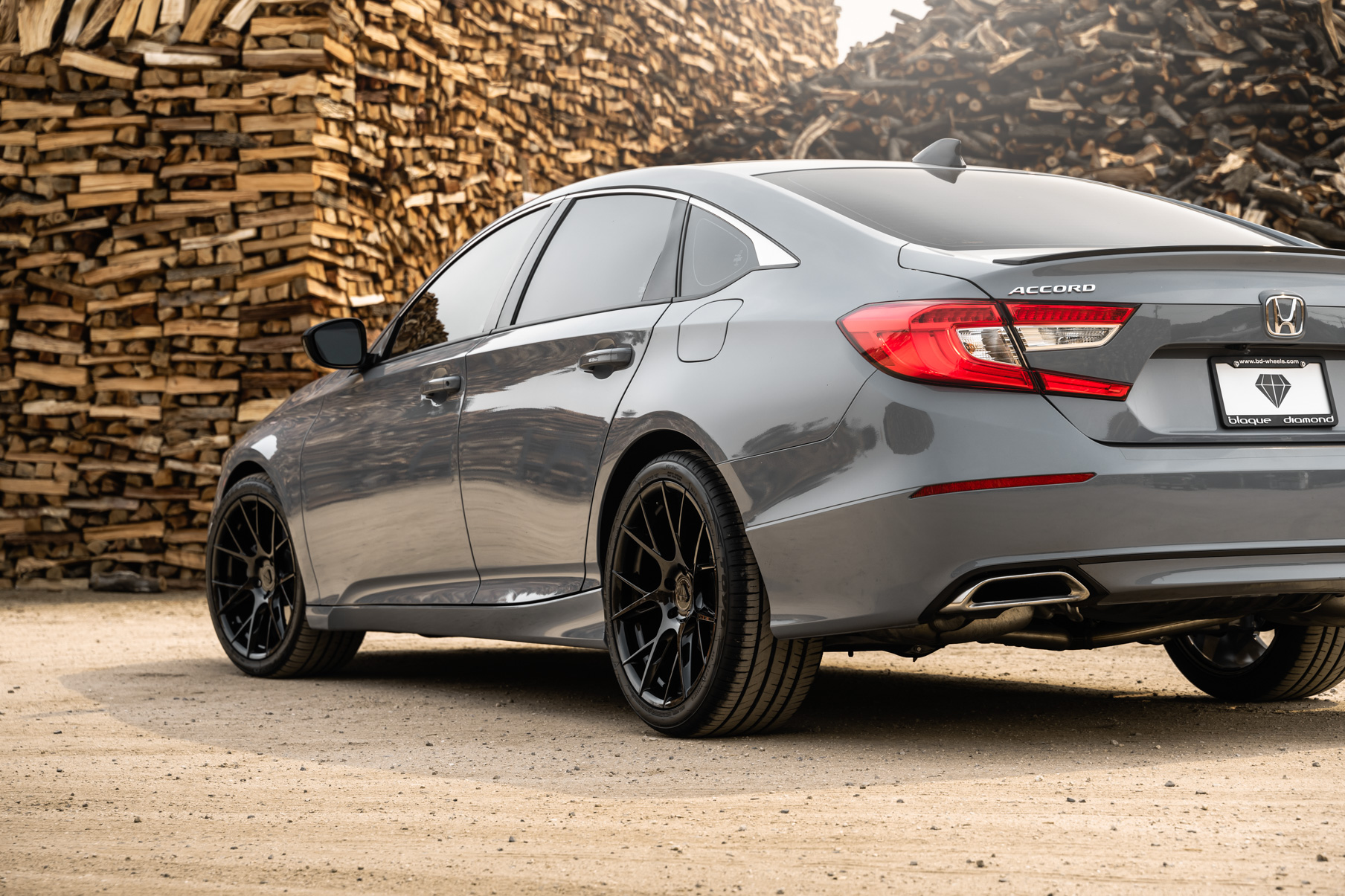 A 2021 Honda Accord on Blaque Diamond BD-F18 Gloss Black Wheels