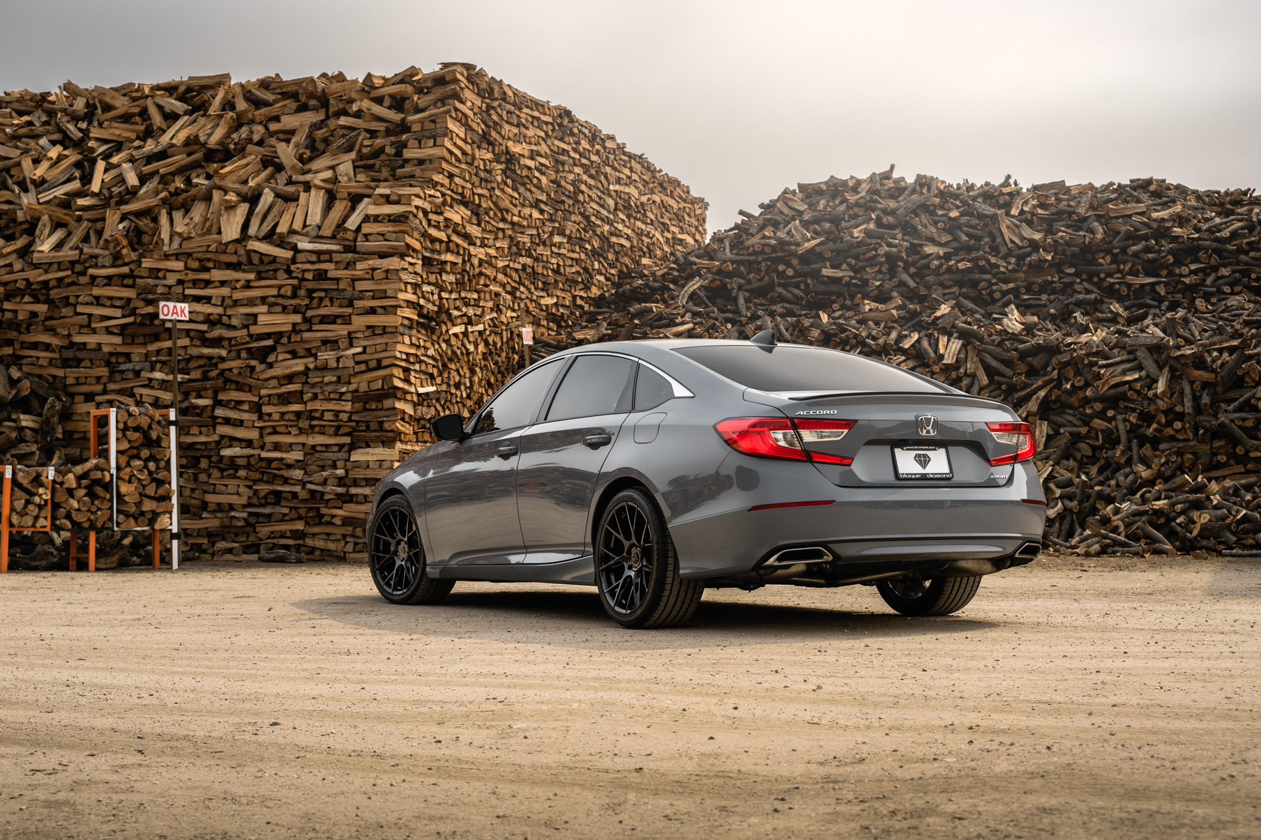 A 2021 Honda Accord on Blaque Diamond BD-F18 Gloss Black Wheels