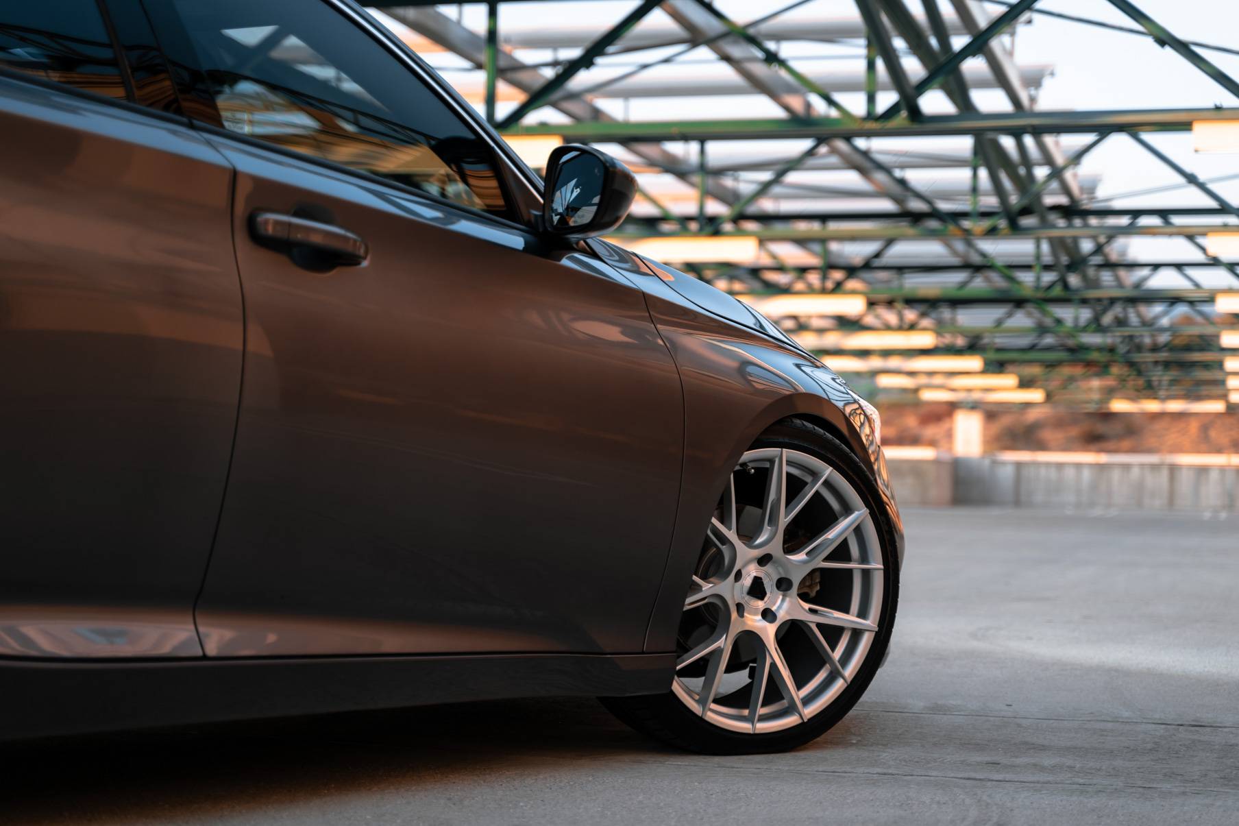 A 2018 Honda Accord Sport 2.0T on 20 Inch Blaque Diamond Brushed Silver Wheels