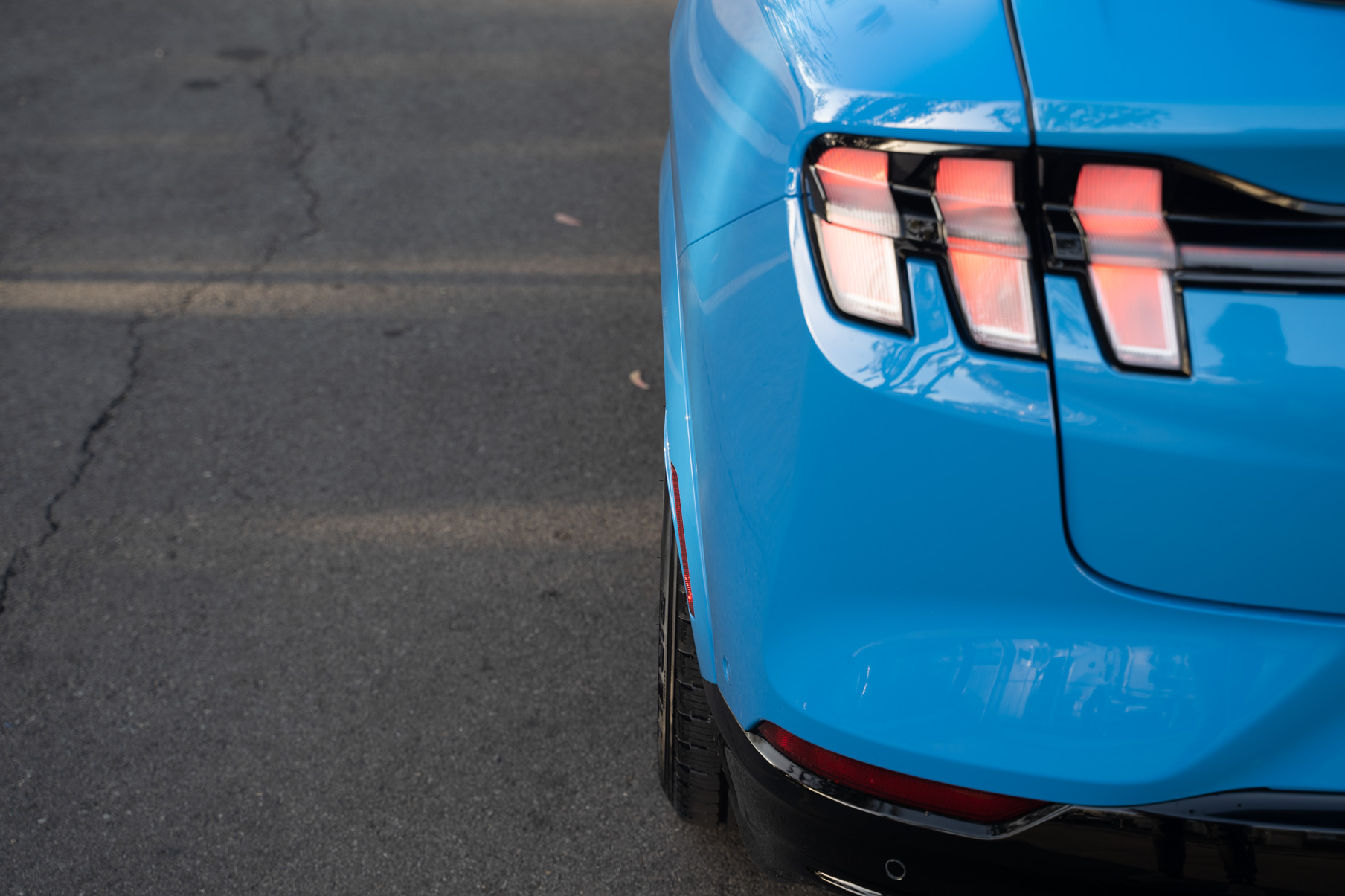 A 2021 Ford Mustang Mach E on Blaque Diamond BD-F18 Gloss Black Wheels