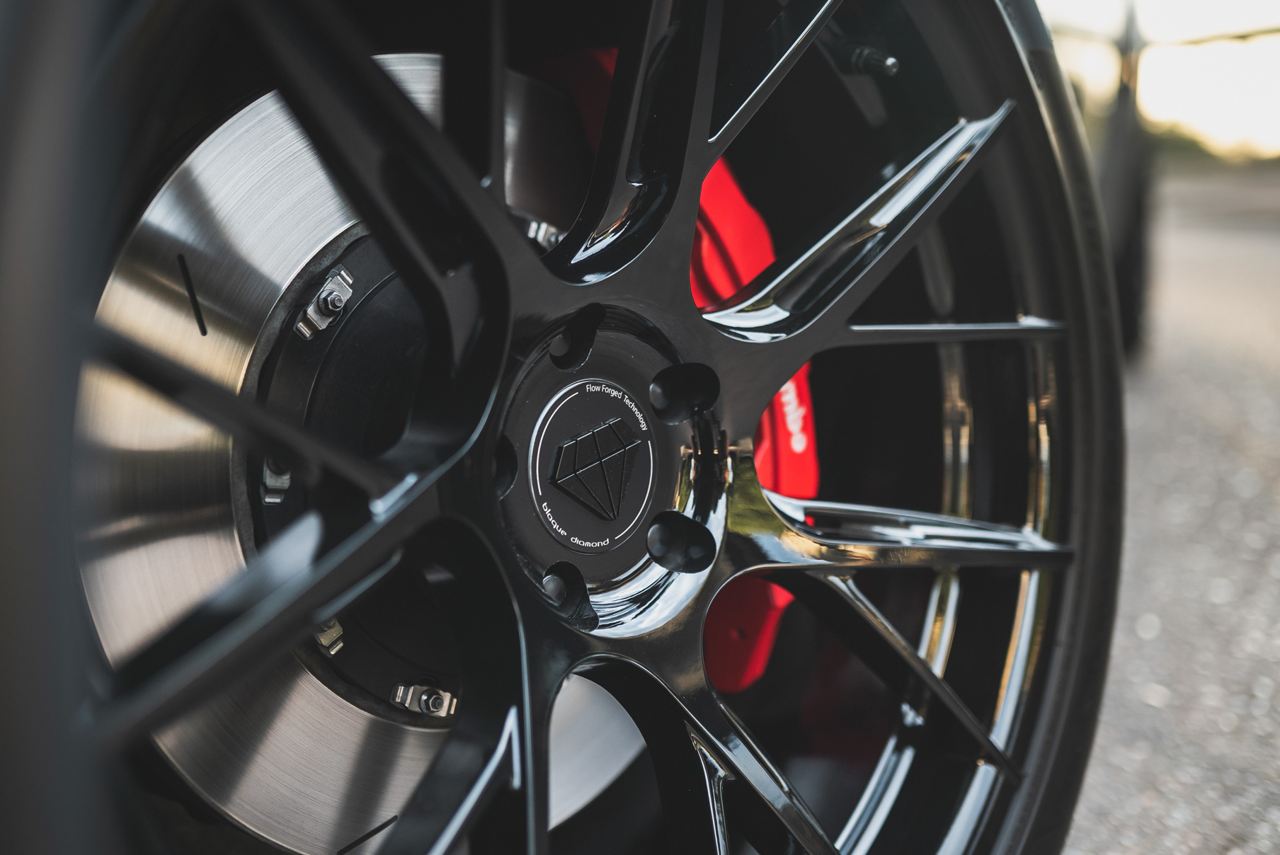 A 2018 Dodge Challenger RT on 20 Inch Blaque Diamond BD-F18 Gloss Black Wheels
