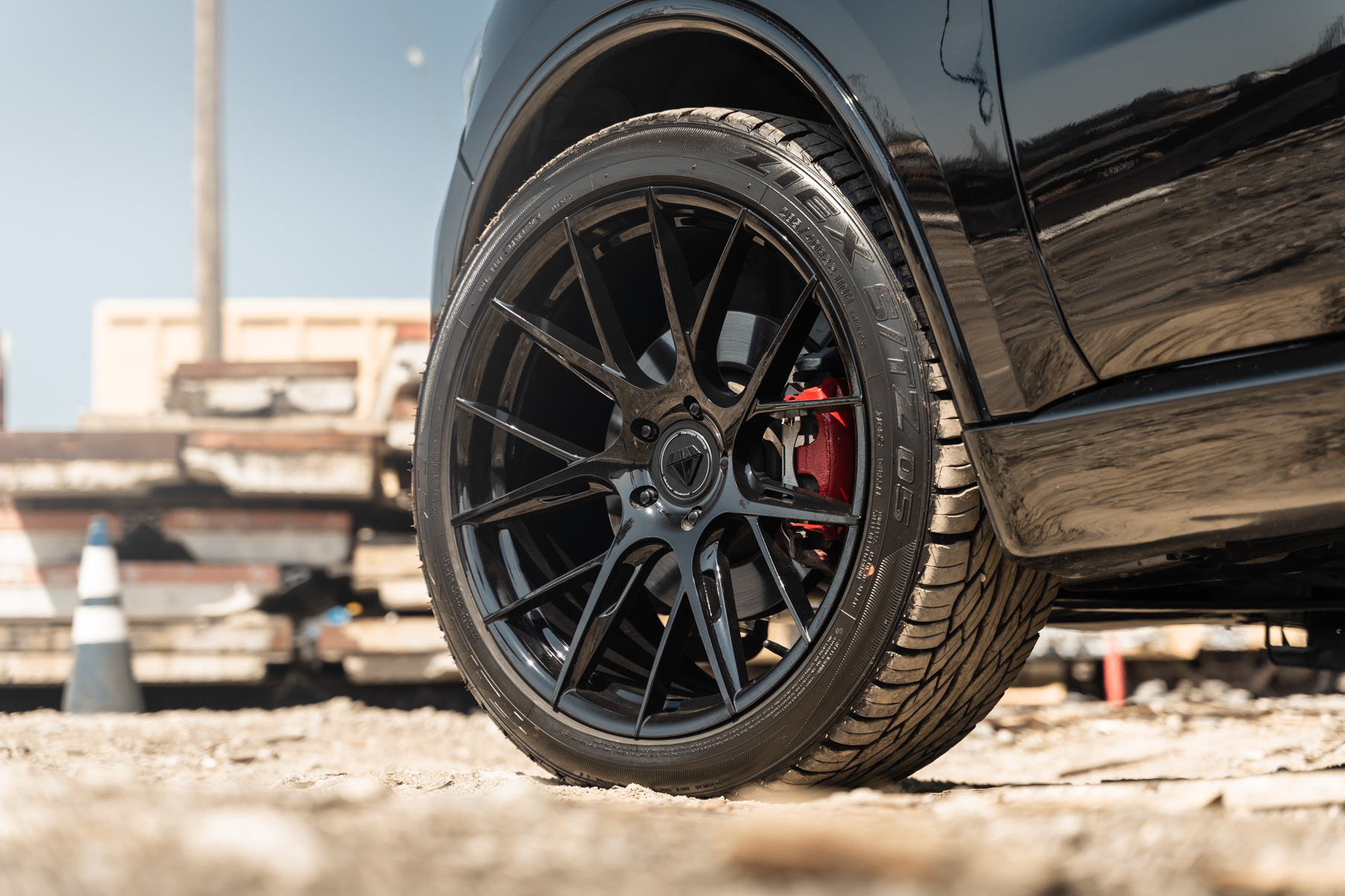 A 2020 Dodge Durango RT on 22 Inch Blaque Diamond BD-F18 on Gloss Black Wheels