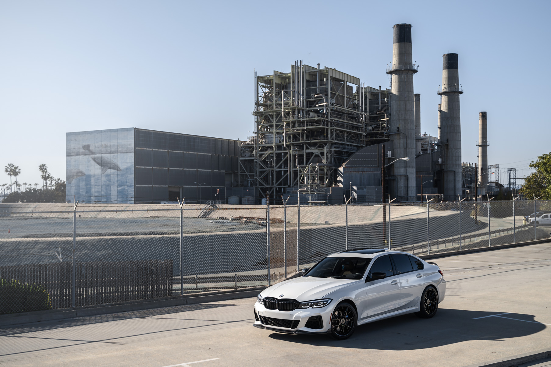 A 2021 BMW M340i on 20 Inch Blaque Diamond BD-F18 Gloss Black Wheels
