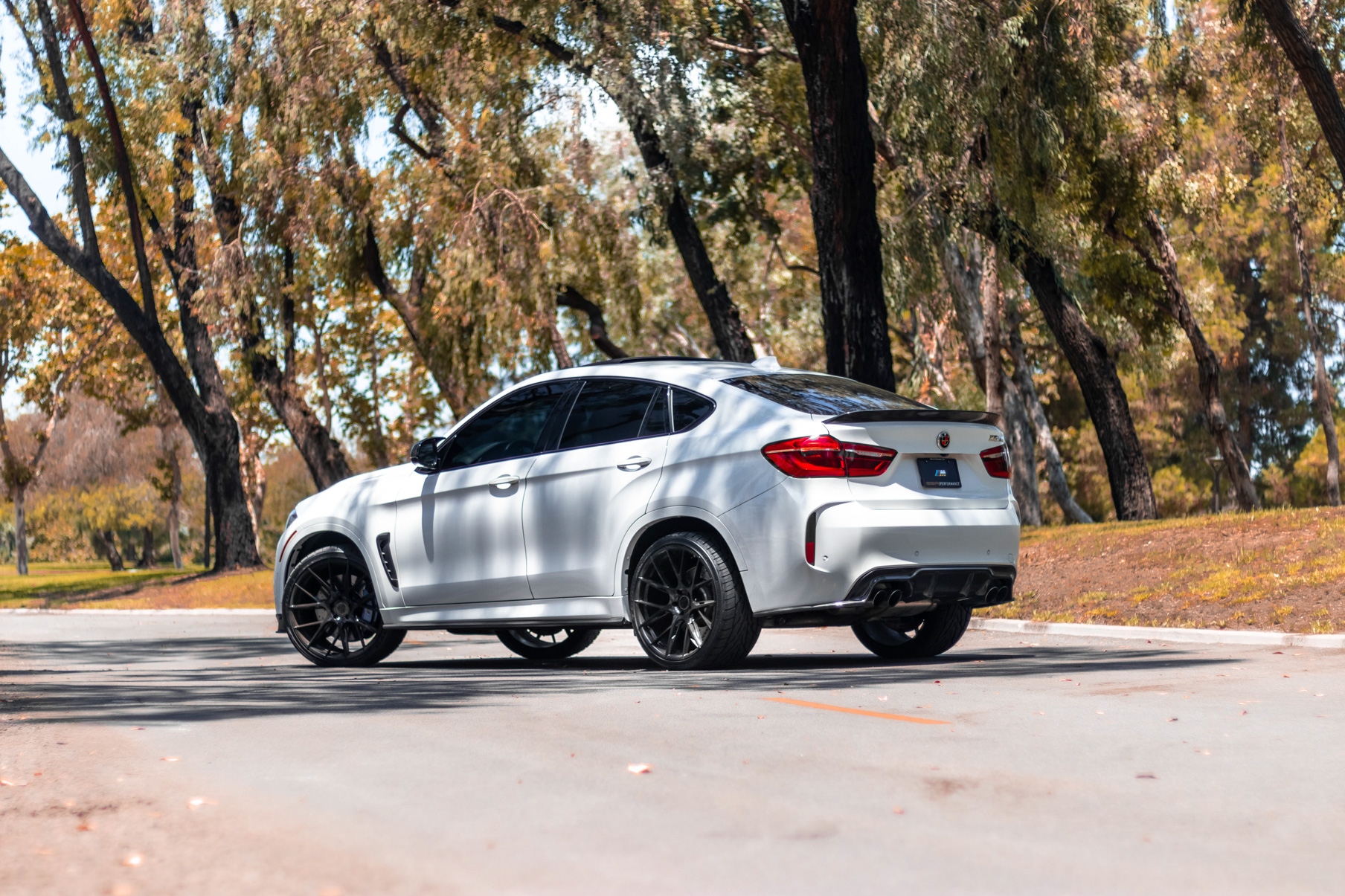 A 2018 BMW X6M on 22 Inch Blaque Diamond BD-F18 Gloss Black Wheels