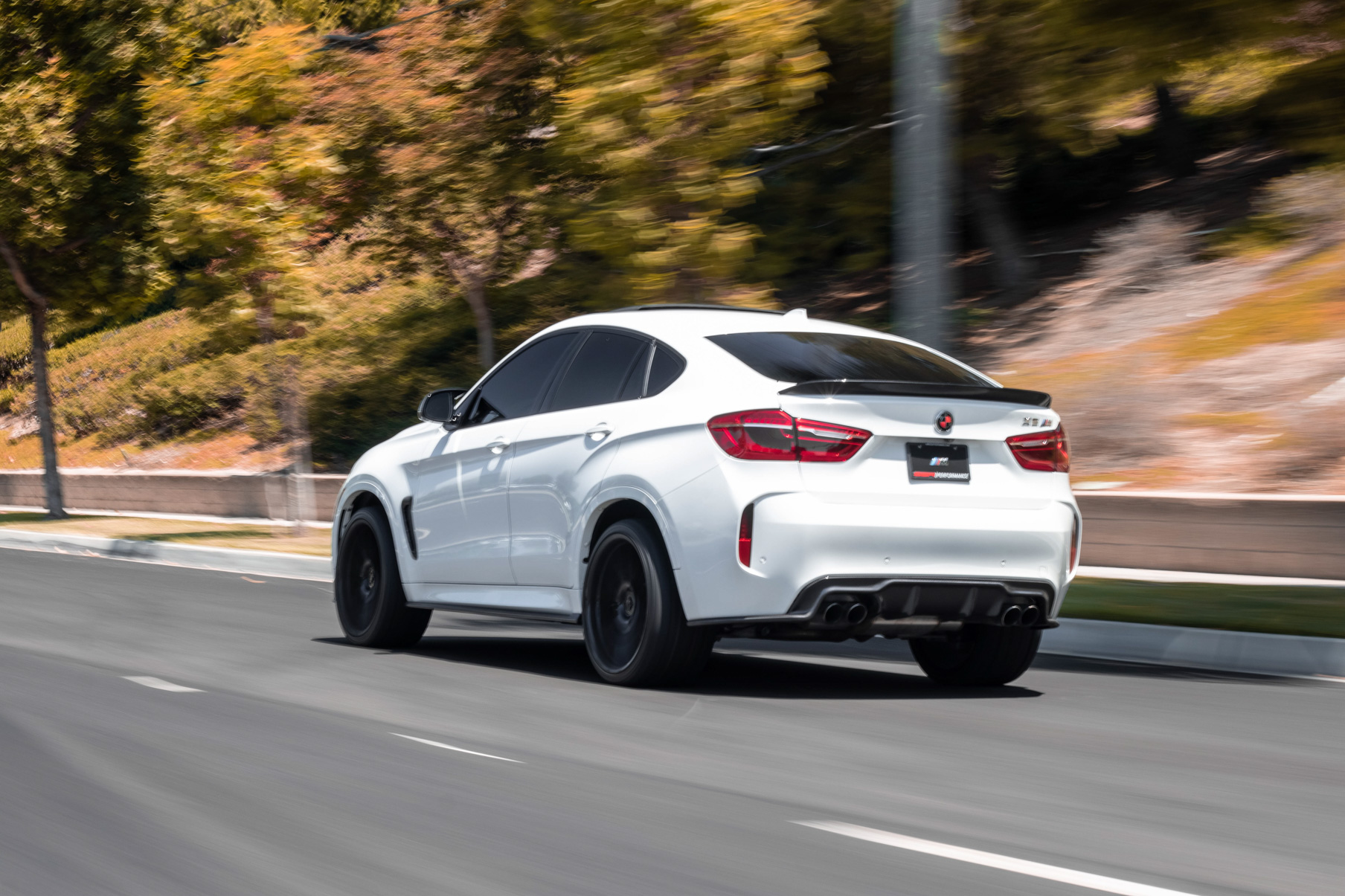 A 2018 BMW X6M on 22 Inch Blaque Diamond BD-F18 Gloss Black Wheels