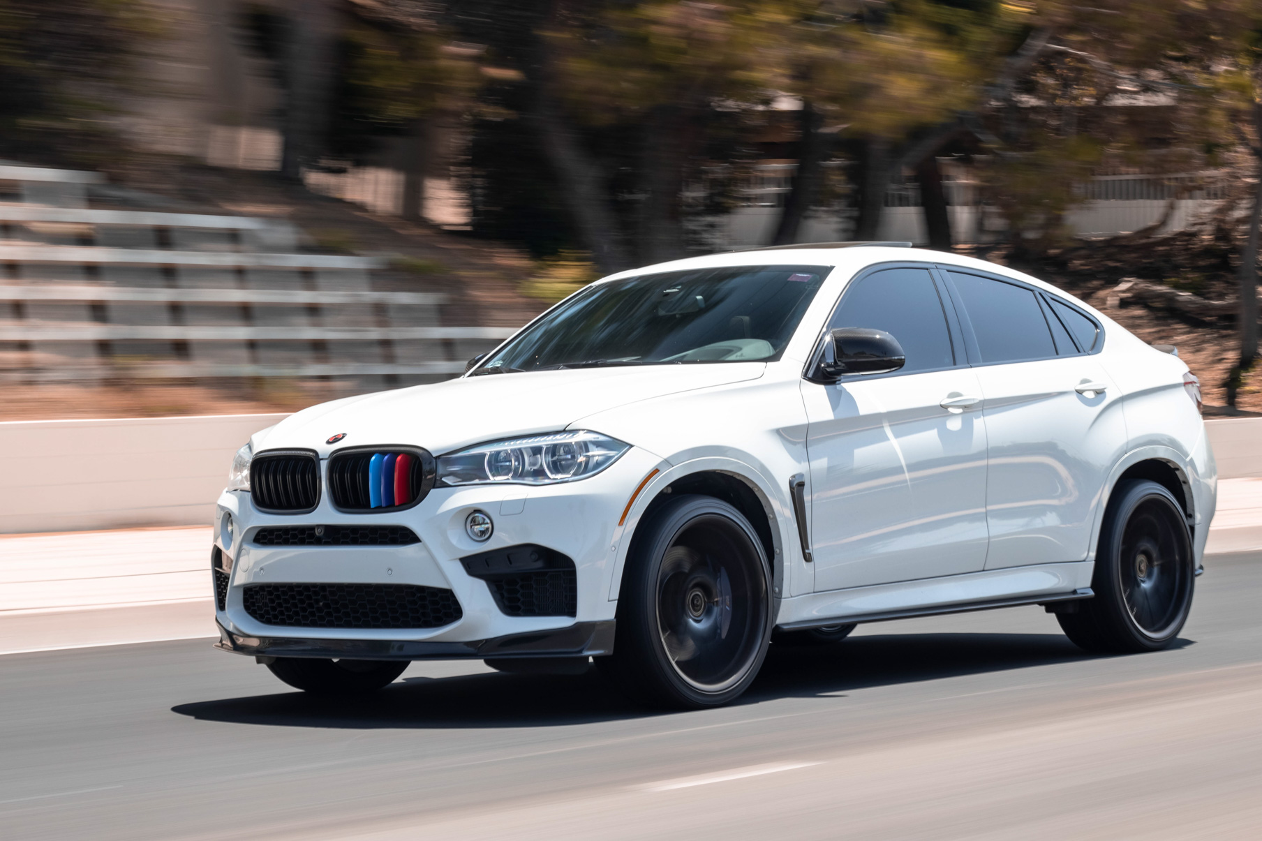 A 2018 BMW X6M on 22 Inch Blaque Diamond BD-F18 Gloss Black Wheels