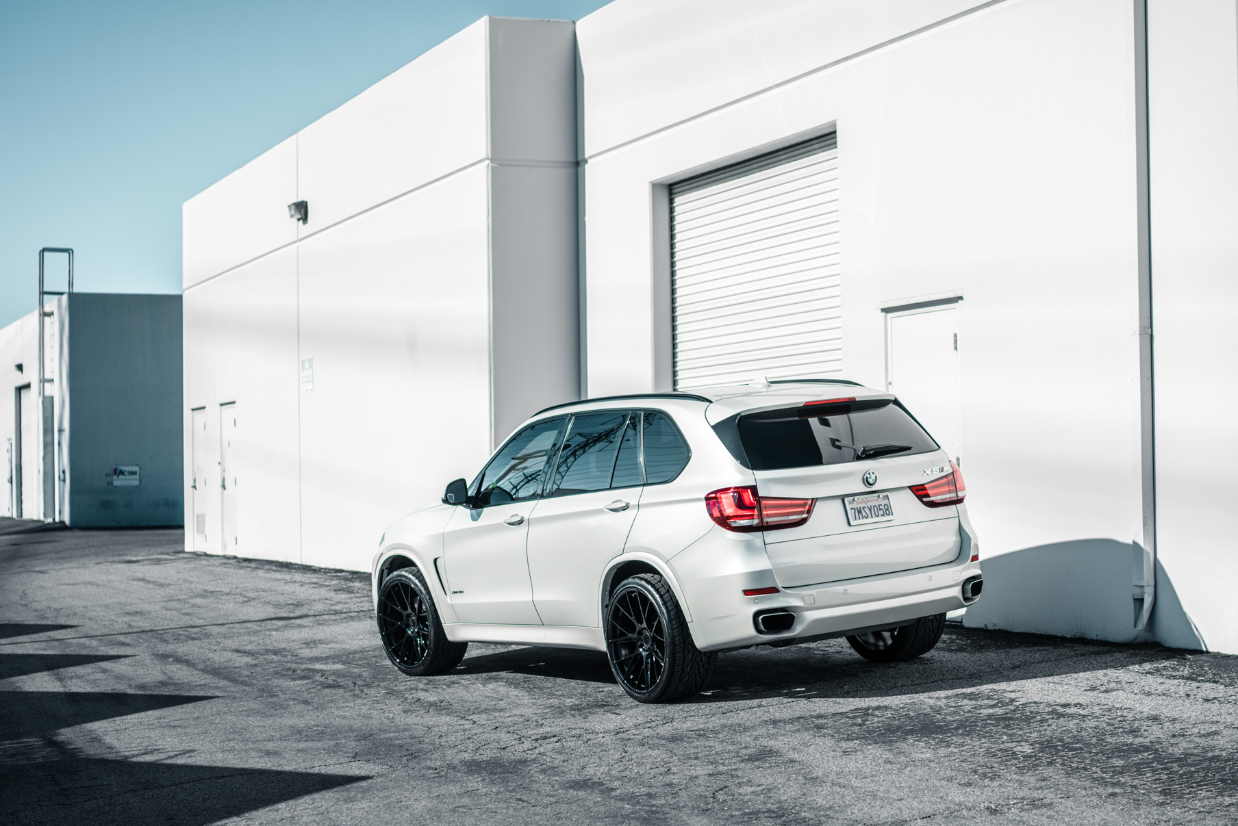 A 2017 BMW X5 on 20 Inch Blaque Diamond BD-F18 Gloss Black Wheels