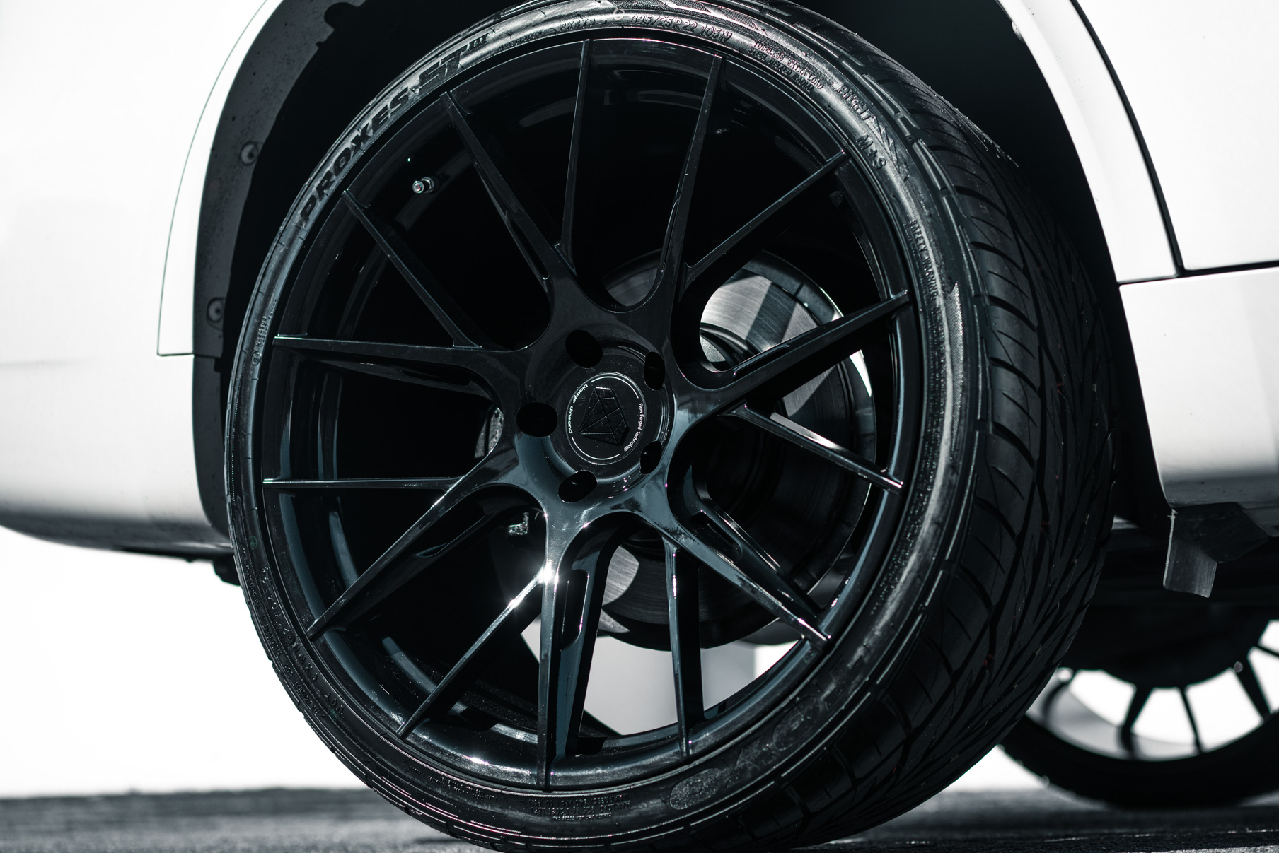 A 2017 BMW X5 on 20 Inch Blaque Diamond BD-F18 Gloss Black Wheels