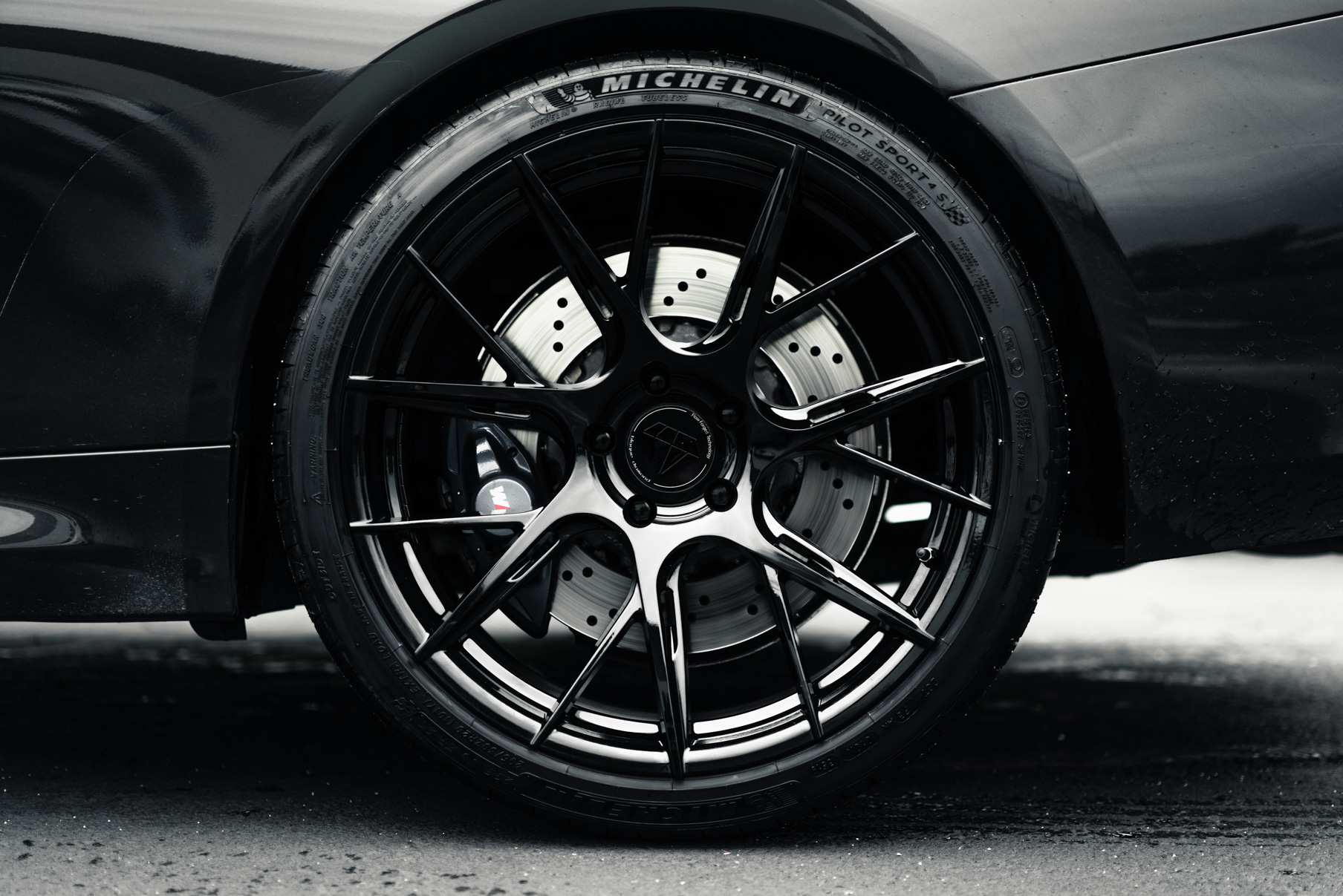 A 2017 BMW M4 on 20 Inch Blaque Diamond BD-F18 Gloss Black Wheels