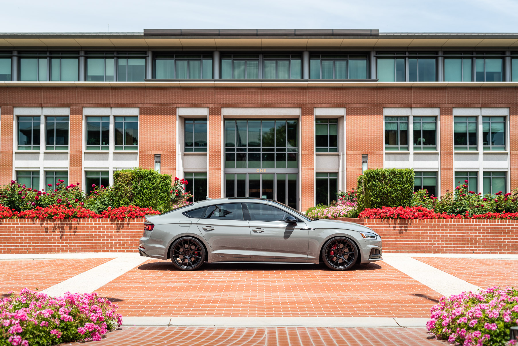 A 2018 Audi S5 Nardo on 20 Inch Blaque Diamond BD-F18 Gloss Black Wheels