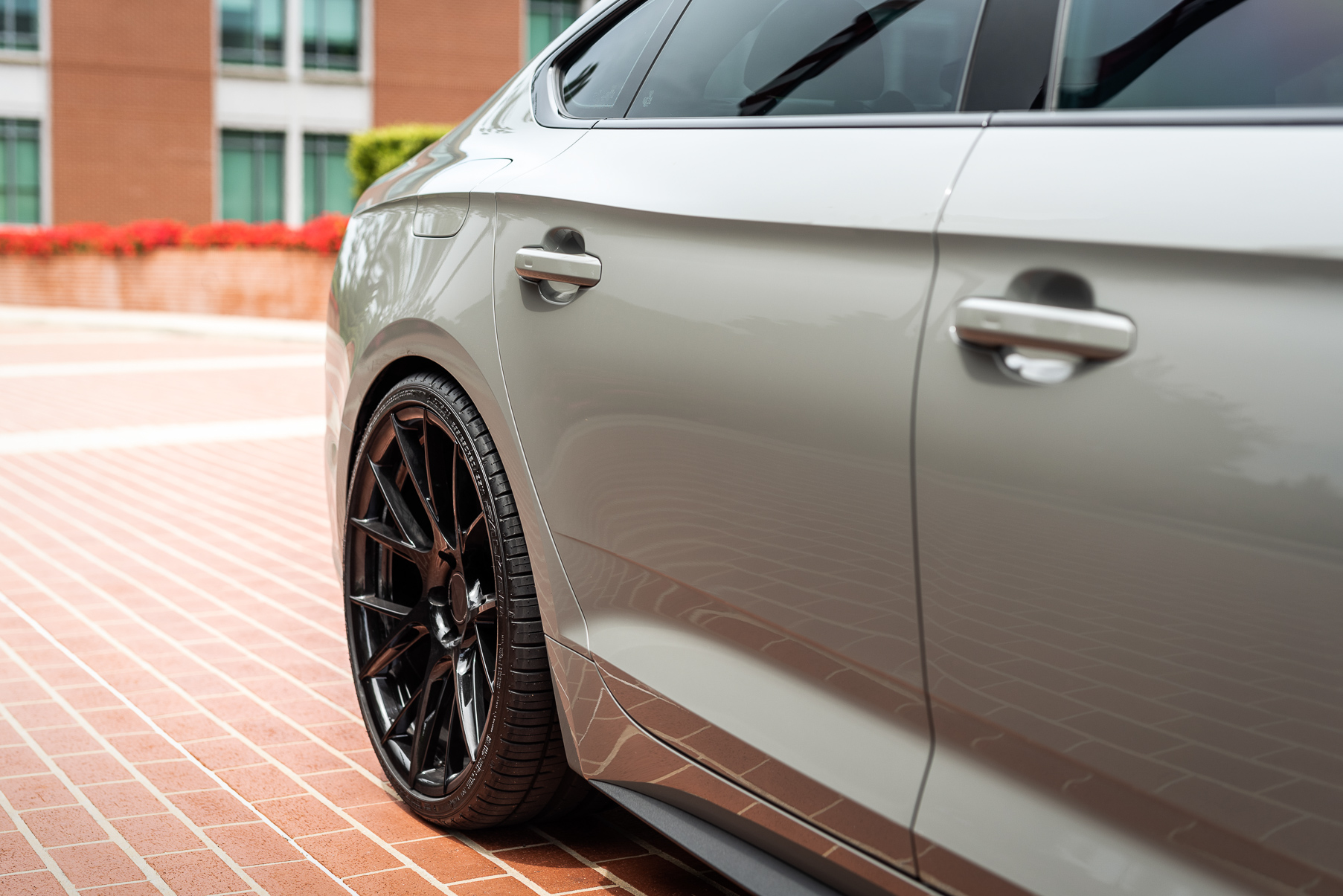 A 2018 Audi S5 Nardo on 20 Inch Blaque Diamond BD-F18 Gloss Black Wheels