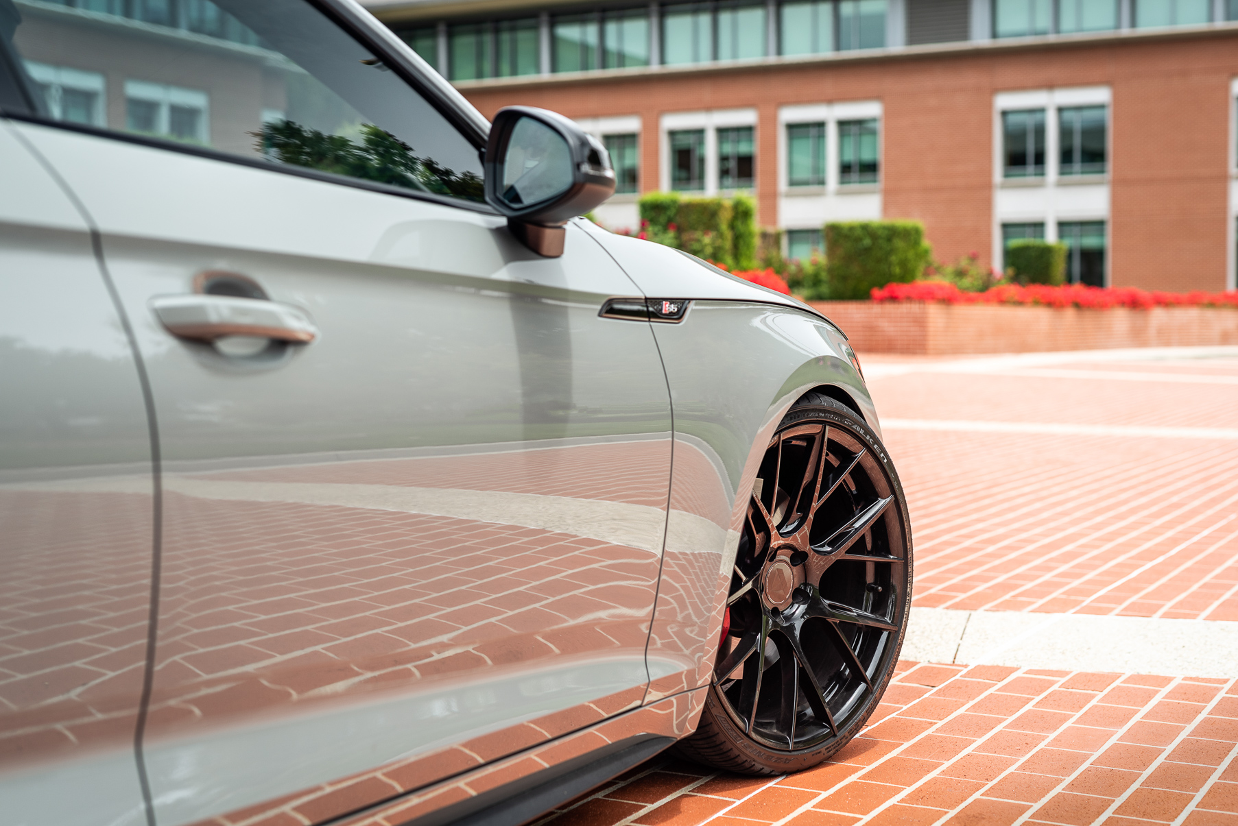 A 2018 Audi S5 Nardo on 20 Inch Blaque Diamond BD-F18 Gloss Black Wheels