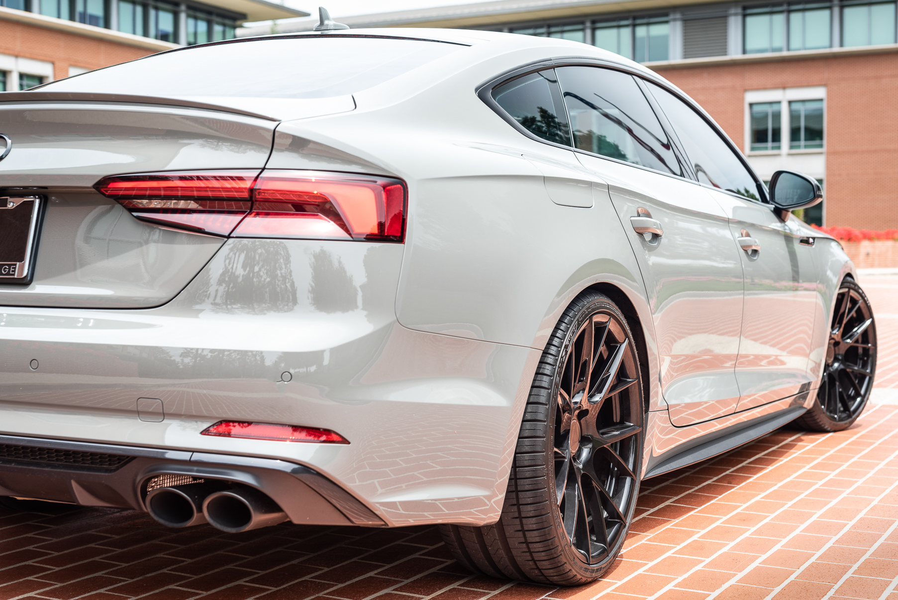 A 2018 Audi S5 Nardo on 20 Inch Blaque Diamond BD-F18 Gloss Black Wheels