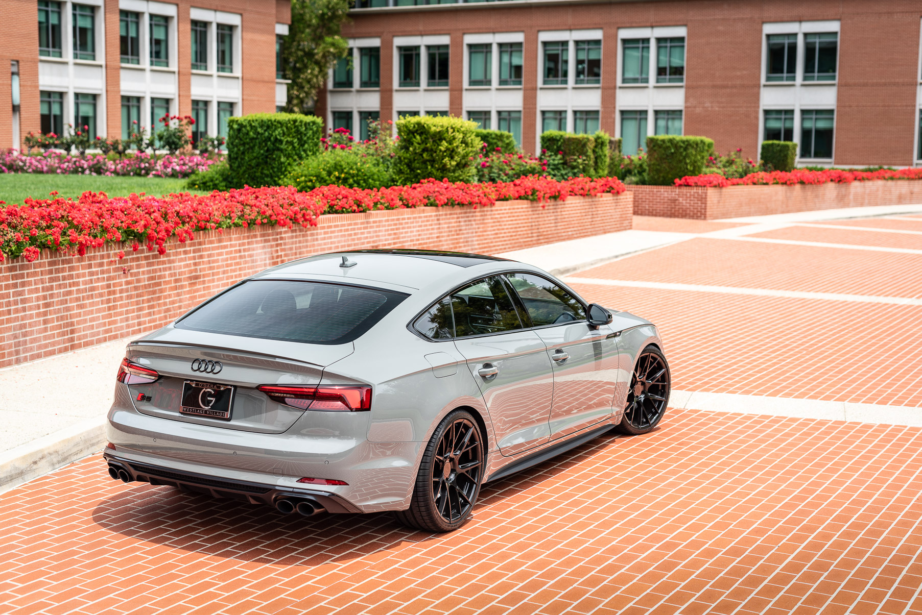 A 2018 Audi S5 Nardo on 20 Inch Blaque Diamond BD-F18 Gloss Black Wheels
