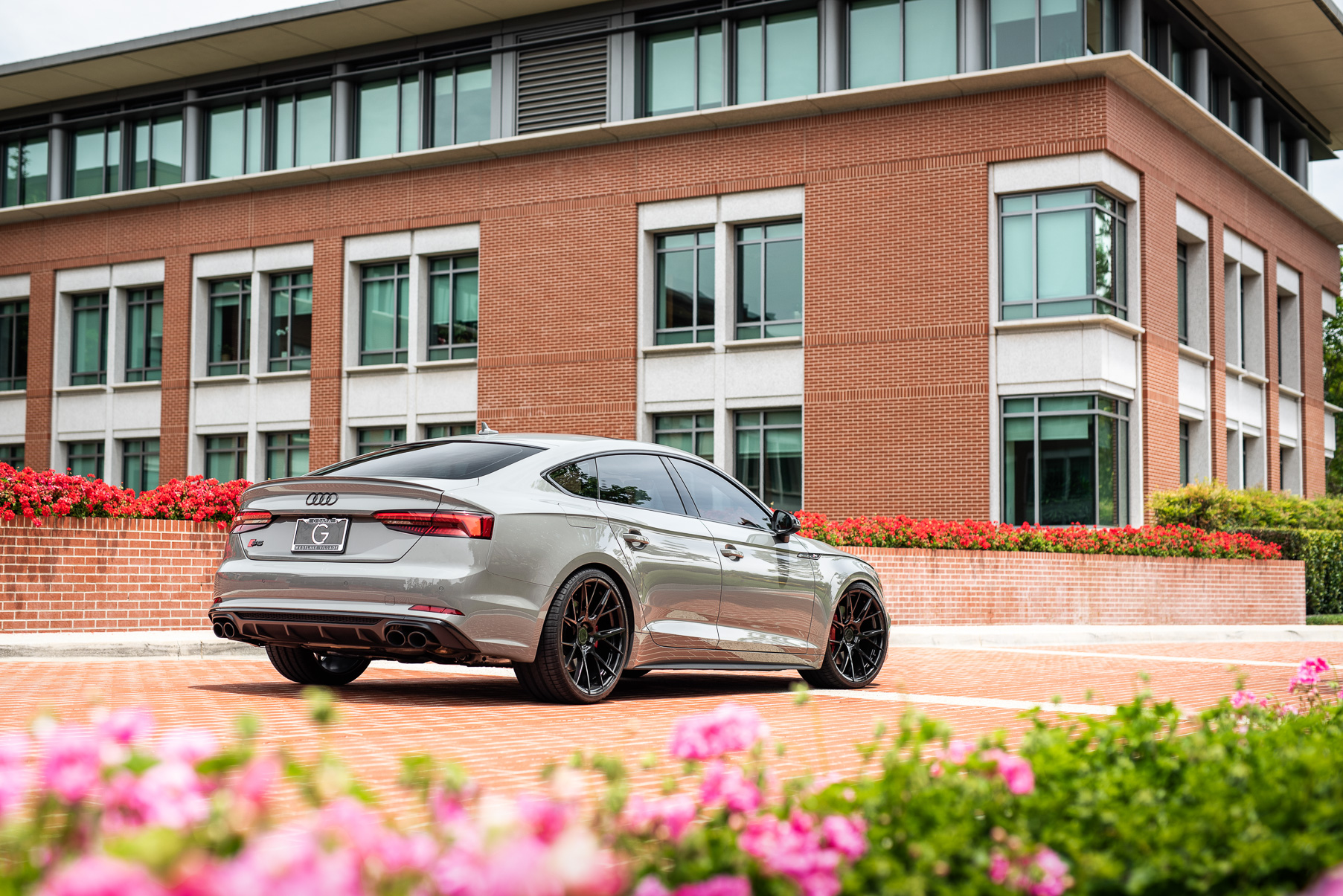 A 2018 Audi S5 Nardo on 20 Inch Blaque Diamond BD-F18 Gloss Black Wheels