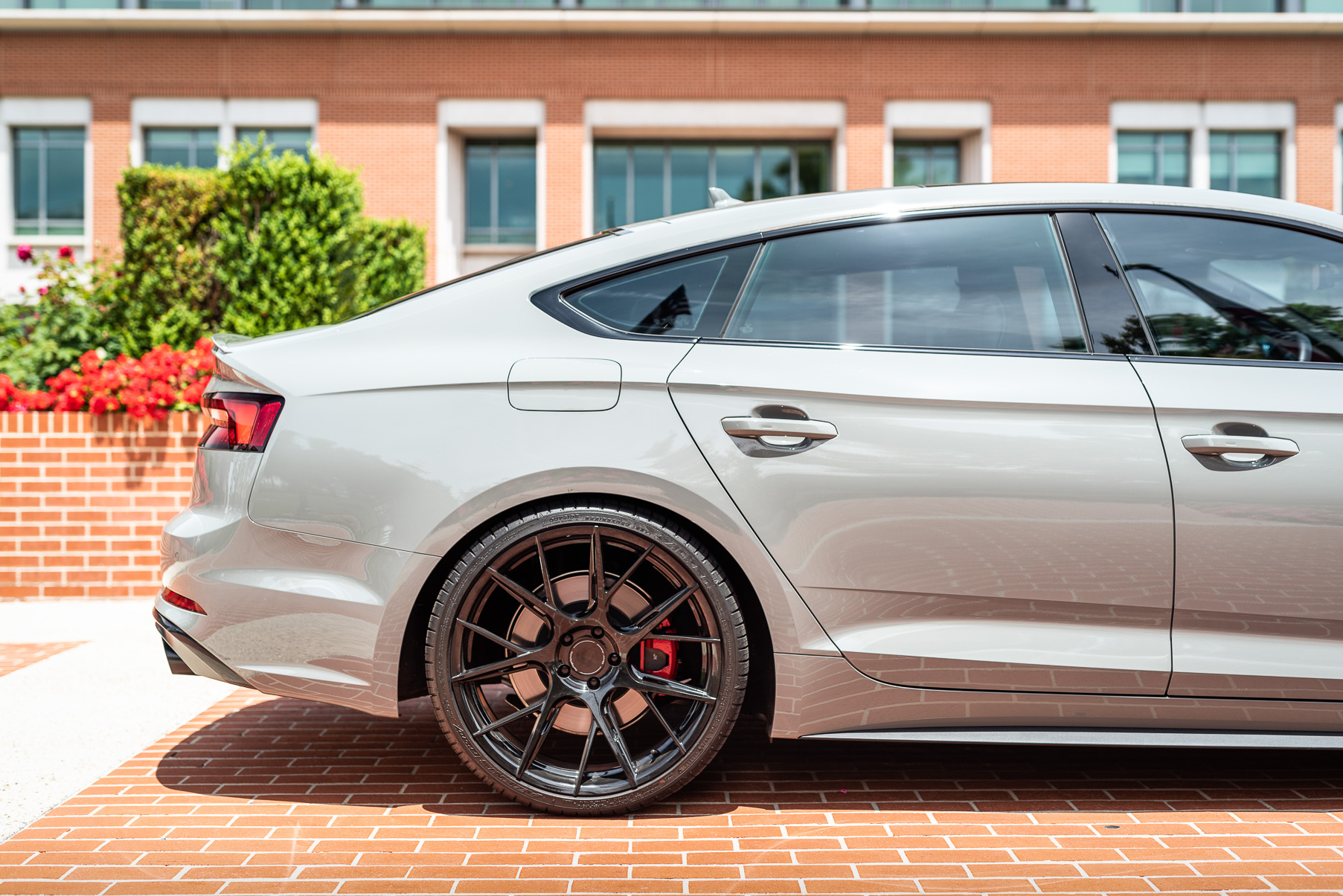A 2018 Audi S5 Nardo on 20 Inch Blaque Diamond BD-F18 Gloss Black Wheels