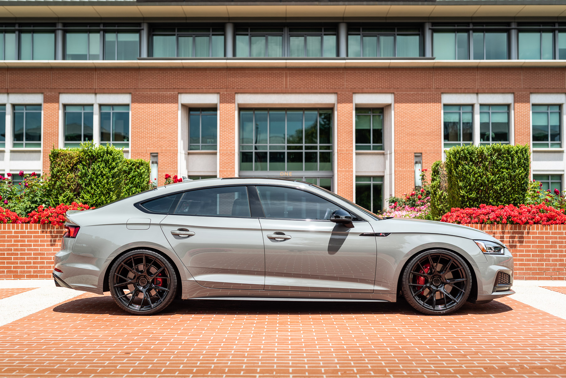 A 2018 Audi S5 Nardo on 20 Inch Blaque Diamond BD-F18 Gloss Black Wheels