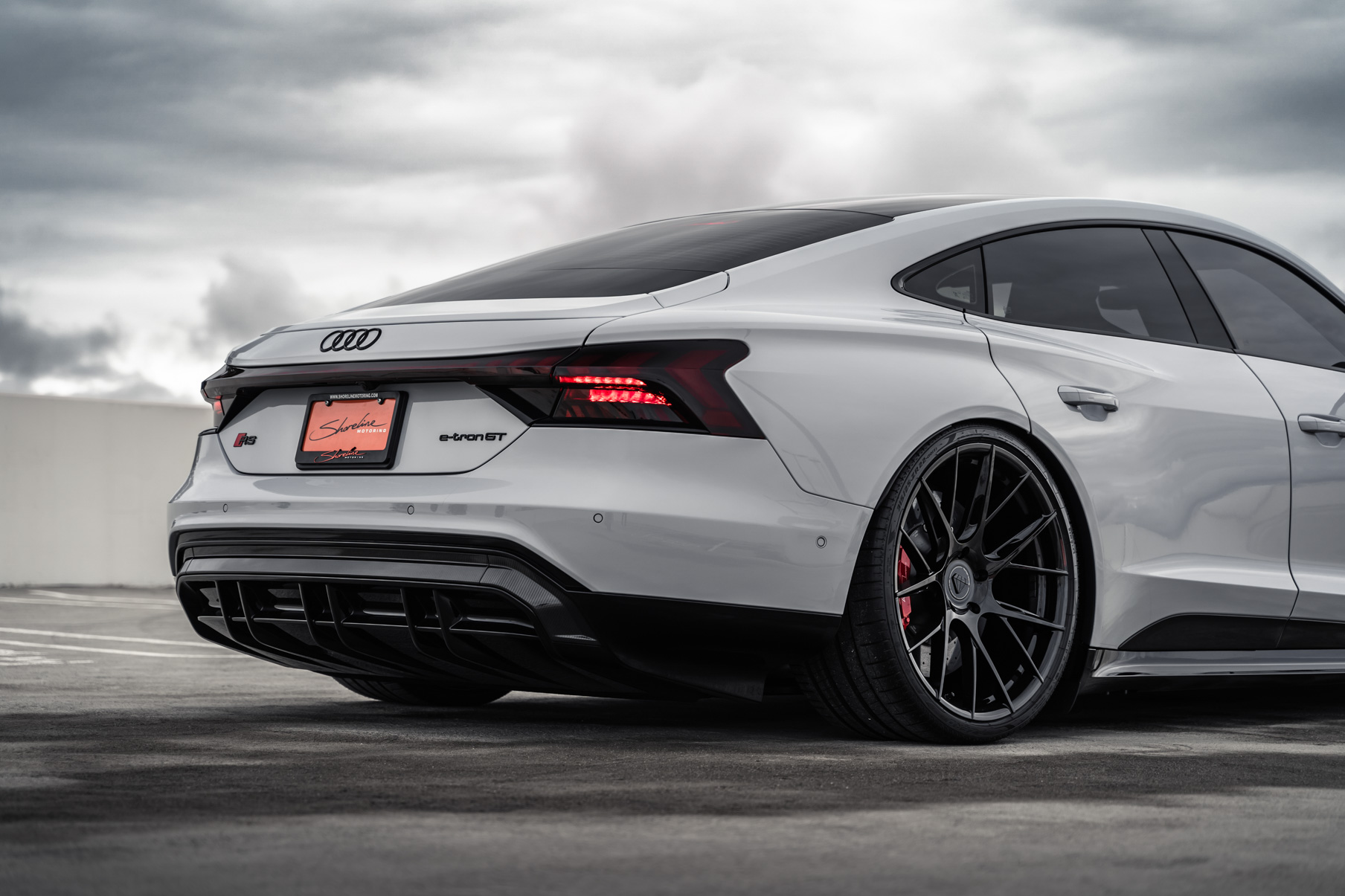 A 2022 Audi RS E-Tron GT on Blaque Diamond BD-F18 Gloss Black Wheels