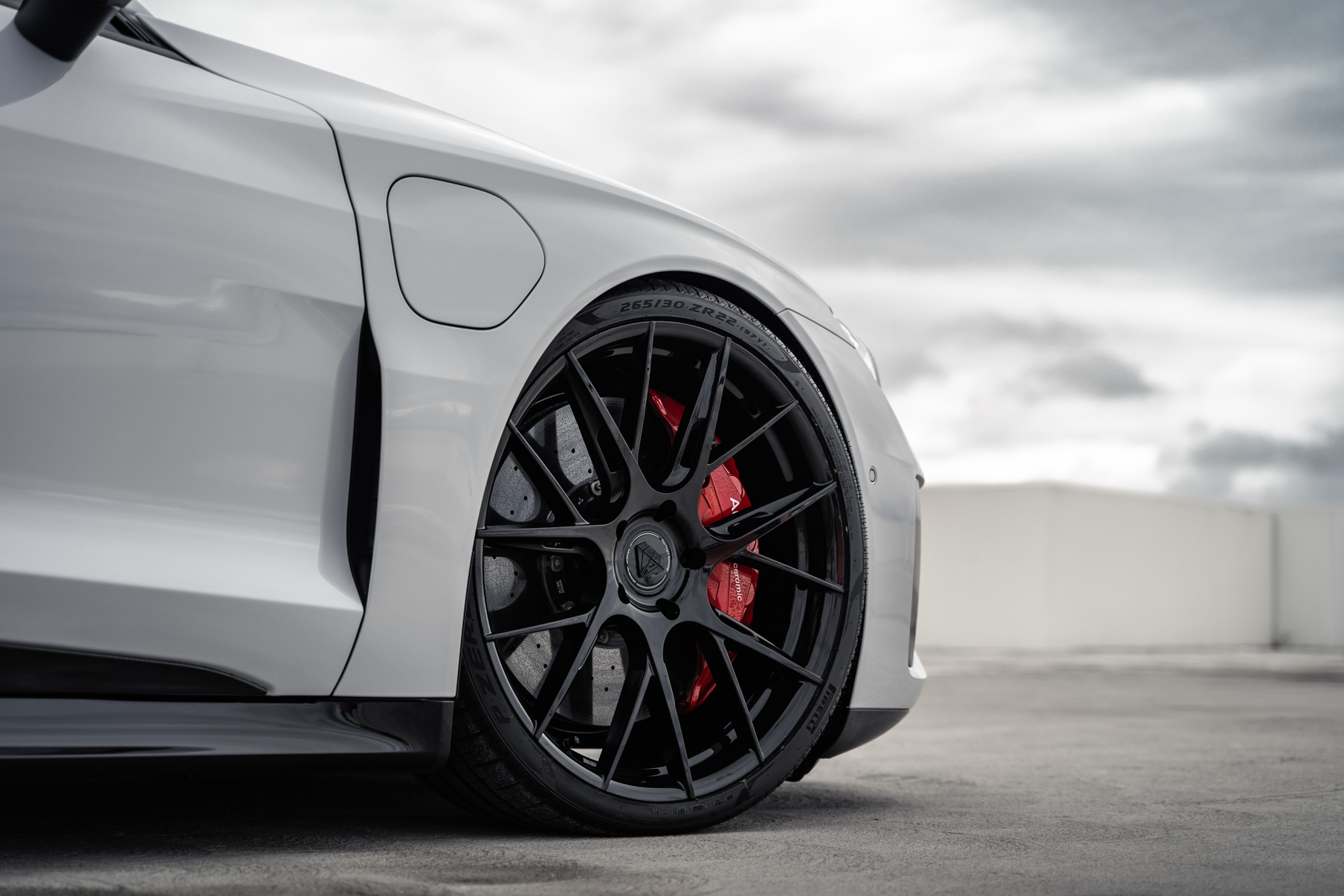 A 2022 Audi RS E-Tron GT on Blaque Diamond BD-F18 Gloss Black Wheels