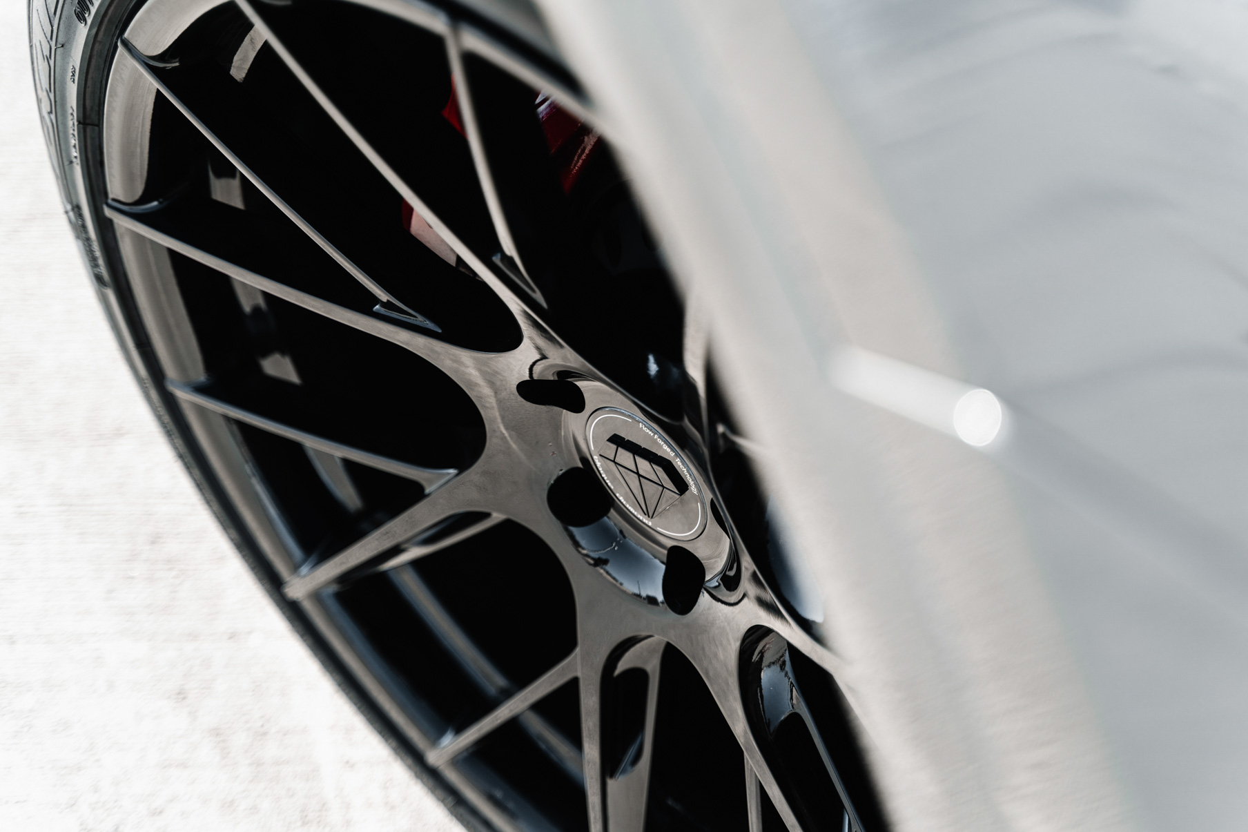 A 2020 Audi Q8 on 20 Inch Blaque Diamond BD-F18 Gloss Black Wheels