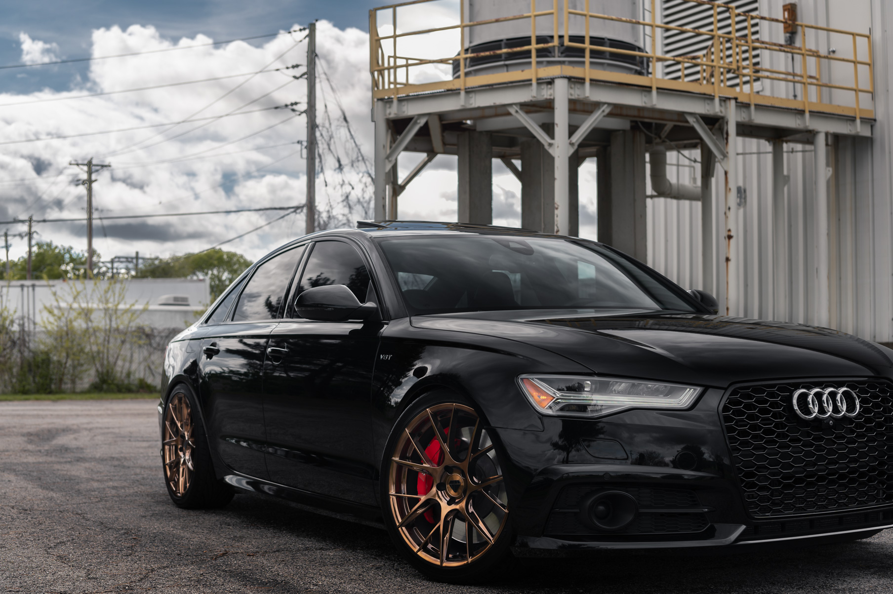 A 2016 Audi A6 Ryan Vibe on Blaque Diamond BD-F18 Bronze Wheels
