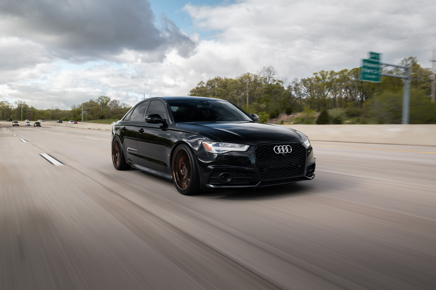 A 2016 Audi A6 Ryan Vibe on Blaque Diamond BD-F18 Bronze Wheels