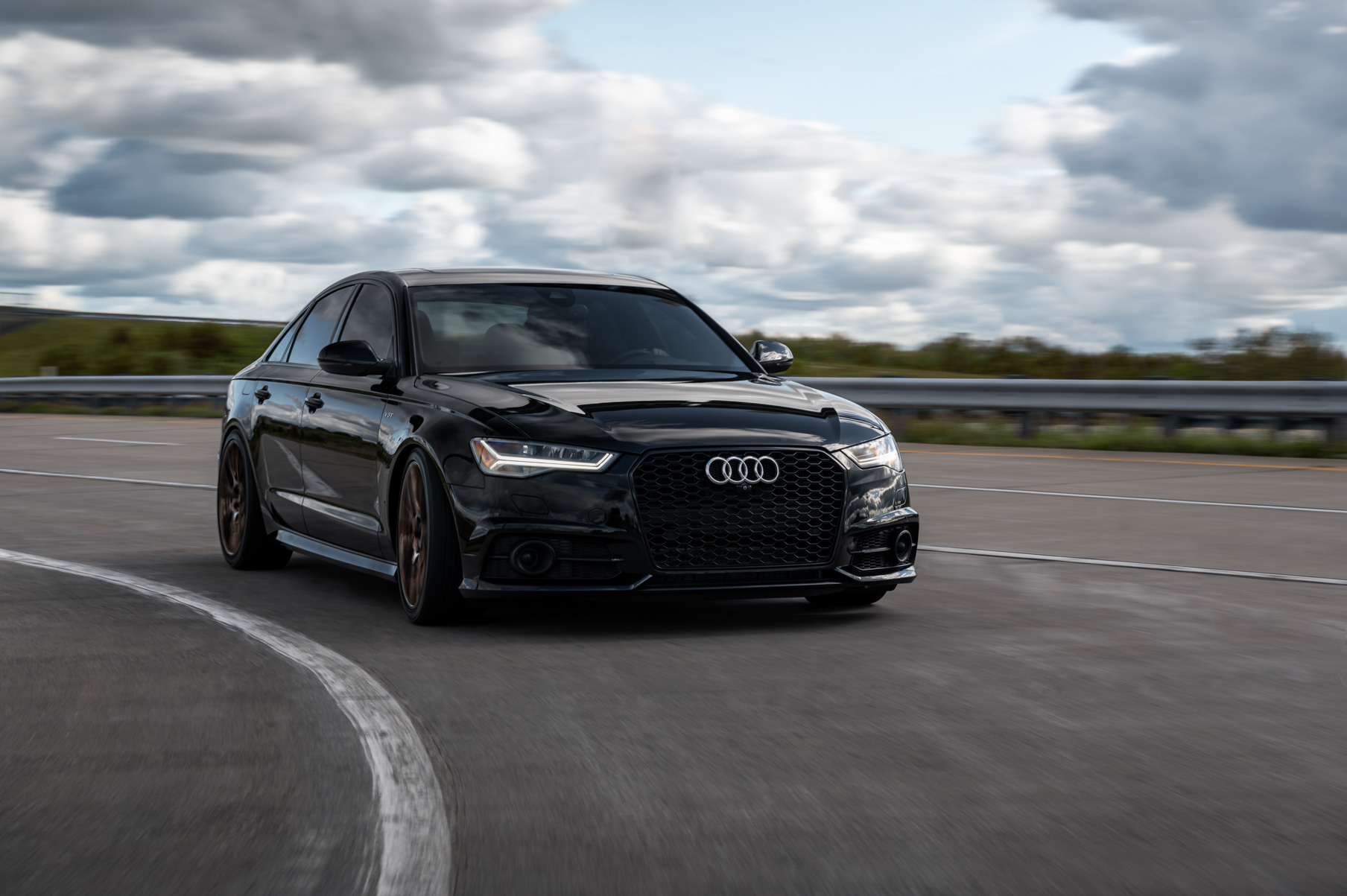 A 2016 Audi A6 Ryan Vibe on Blaque Diamond BD-F18 Bronze Wheels