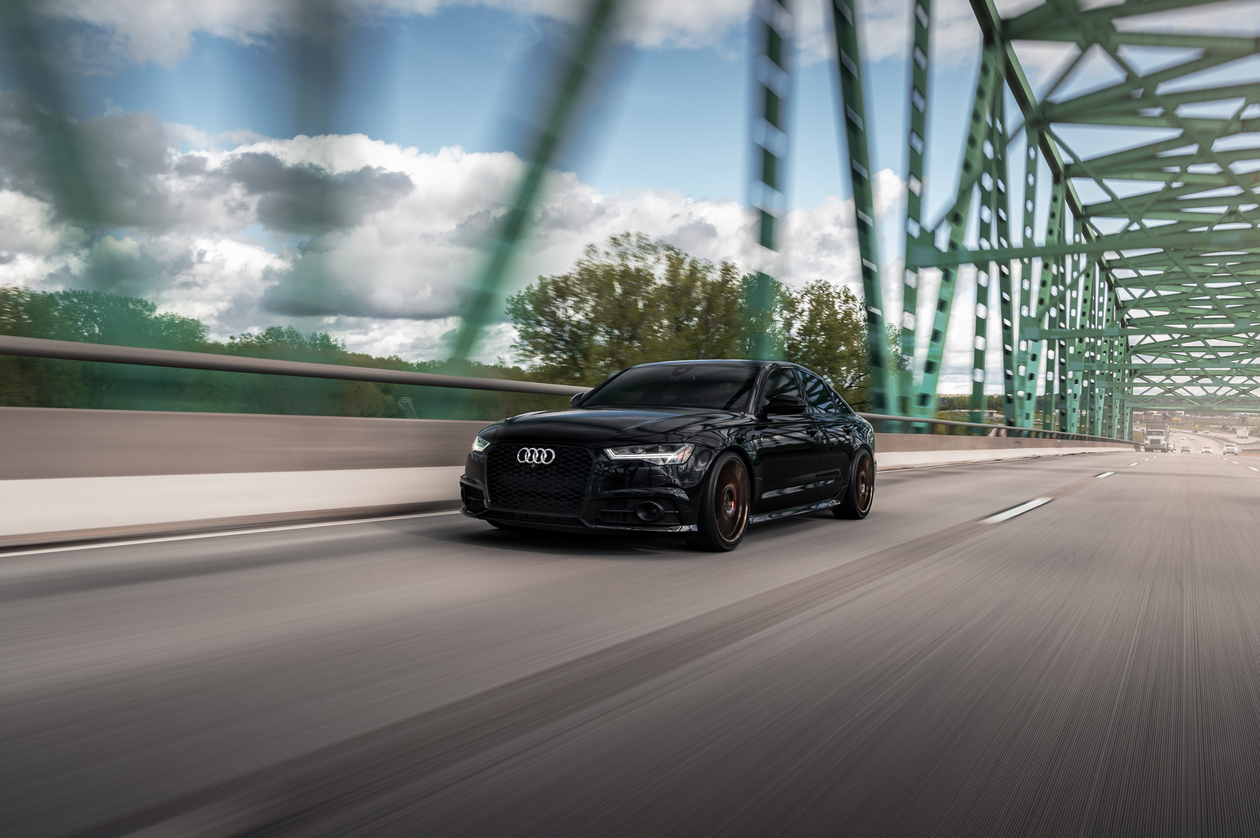 A 2016 Audi A6 Ryan Vibe on Blaque Diamond BD-F18 Bronze Finish Wheels