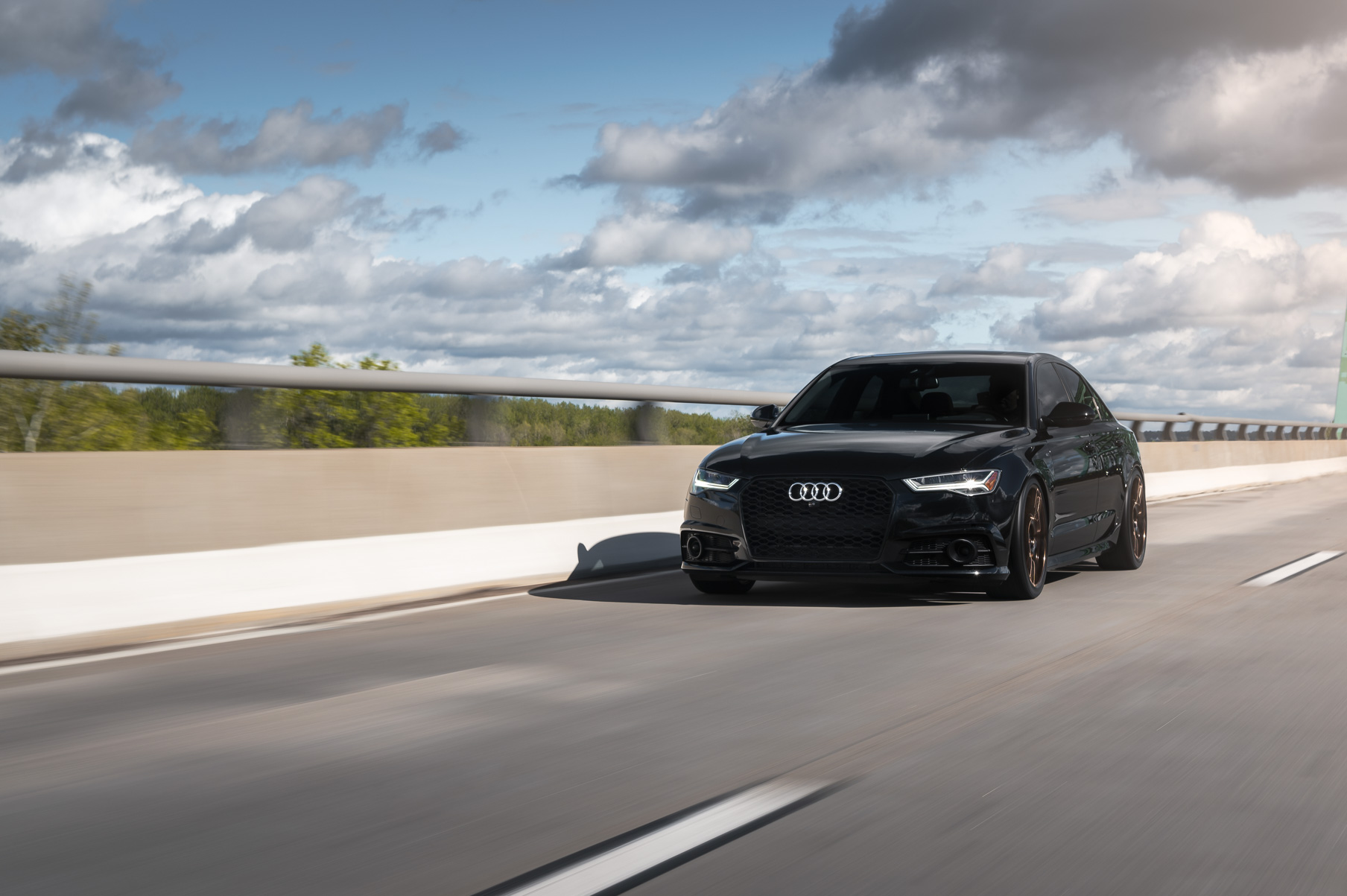 A 2016 Audi A6 Ryan Vibe on Blaque Diamond BD-F18 Bronze Finish Wheels