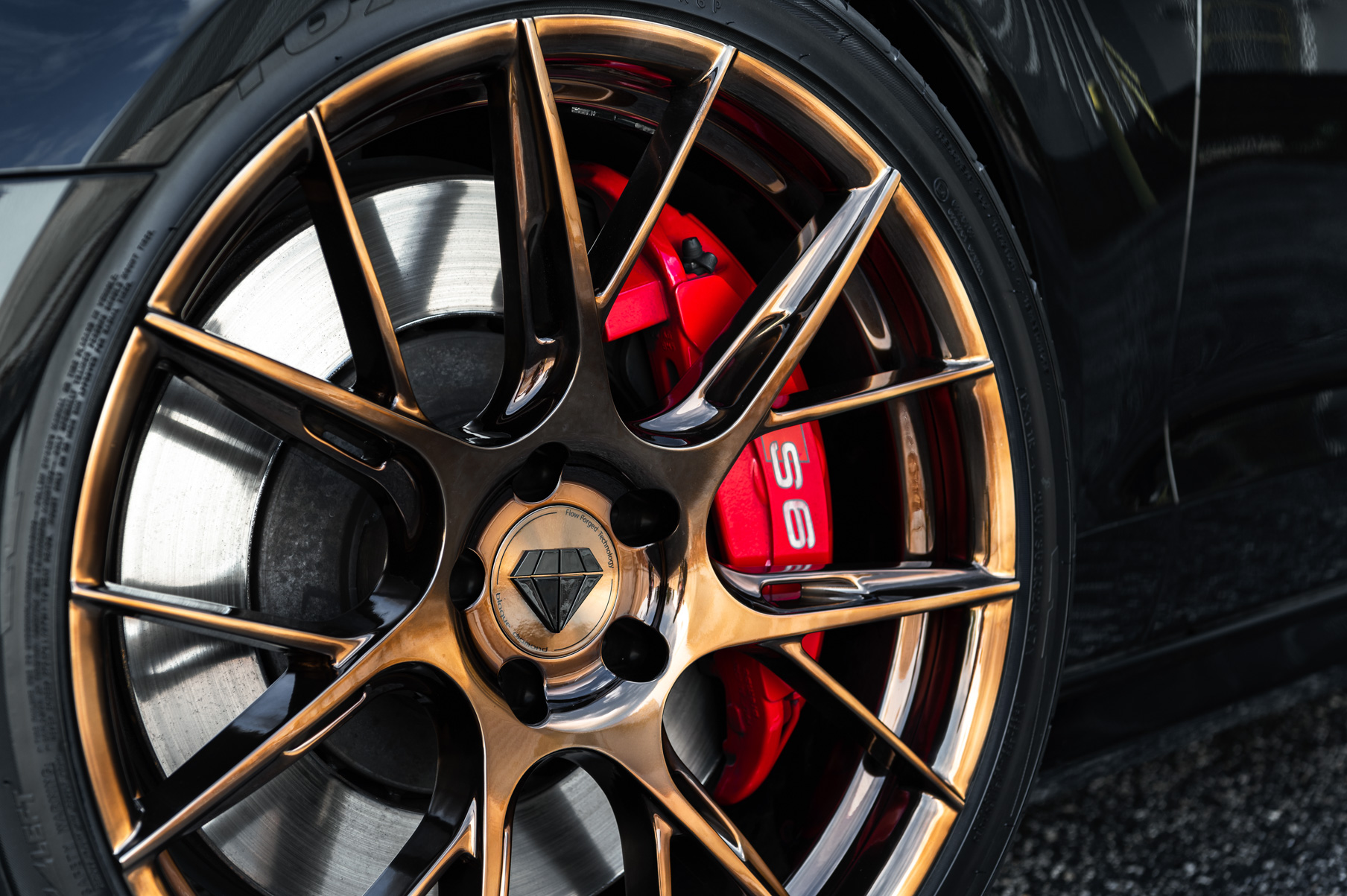 A 2016 Audi A6 Ryan Vibe on Blaque Diamond BD-F18 Bronze Finish Wheels