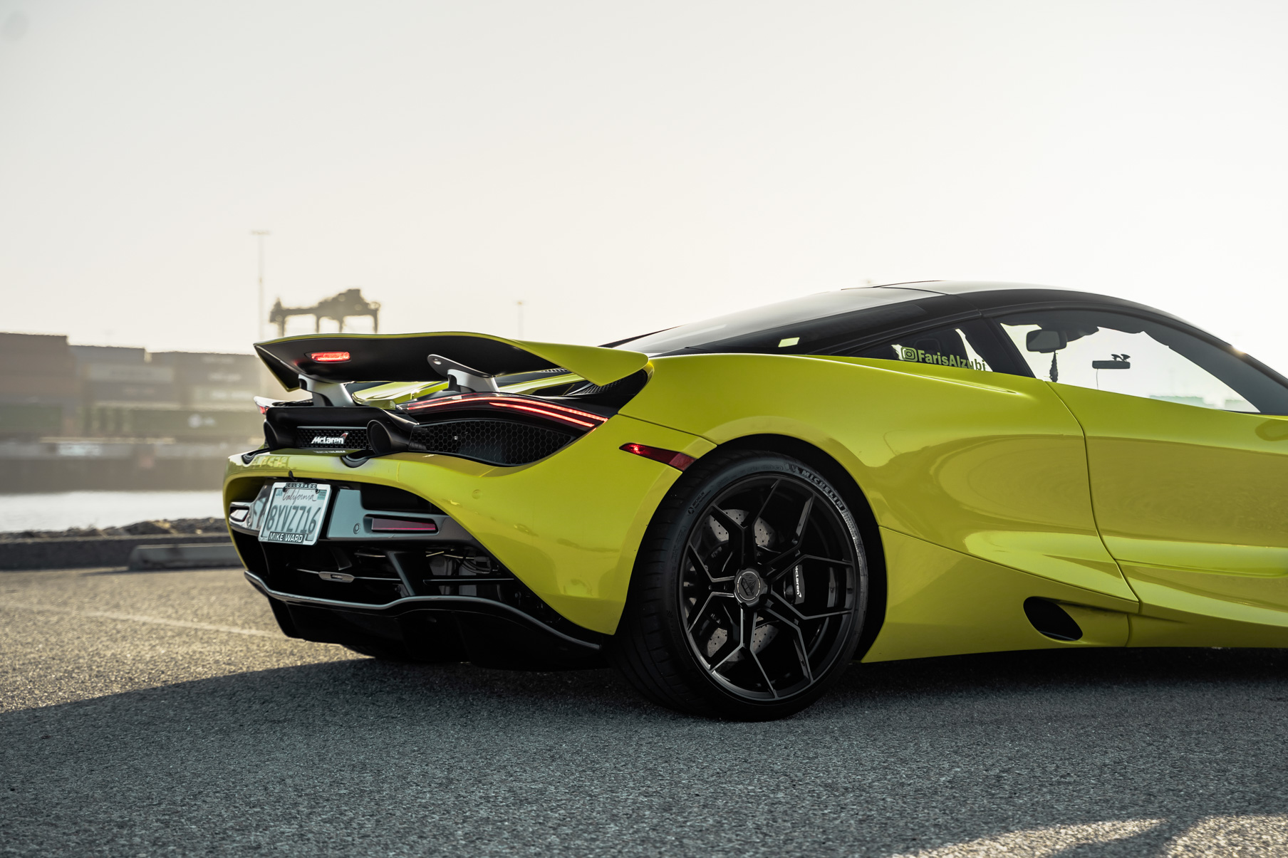 A 2018 McLaren 720s on 20 Inch Blaque Diamond BD-F25 Gloss Black Wheels