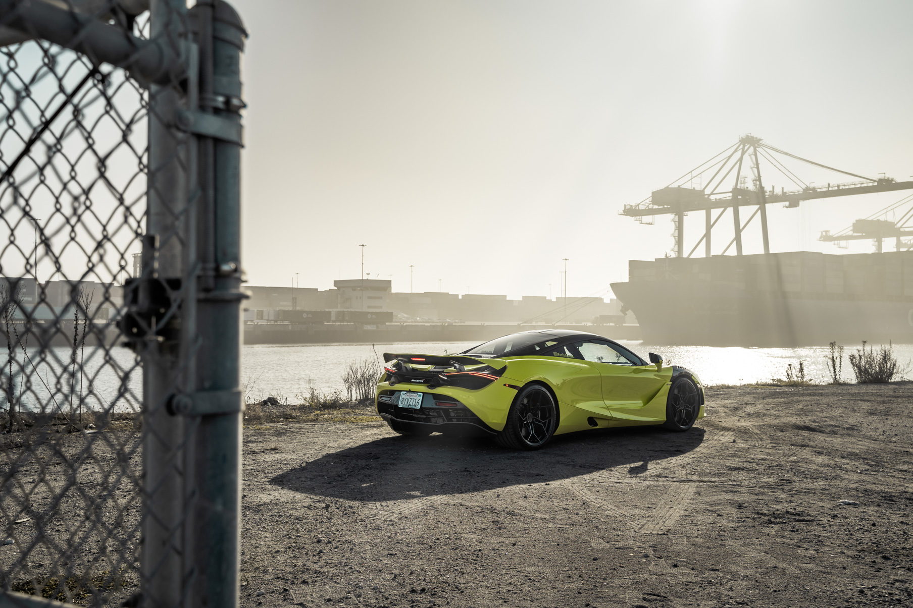 A 2018 McLaren 720s on 20 Inch Blaque Diamond BD-F25 Gloss Black Wheels