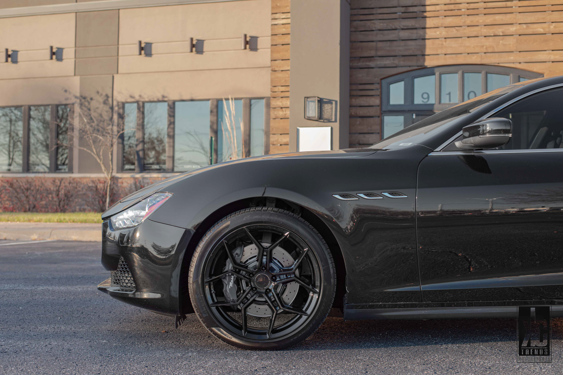 A 2017 Maserati Ghibli on Blaque Diamond BD-F25 Gloss Black Wheels
