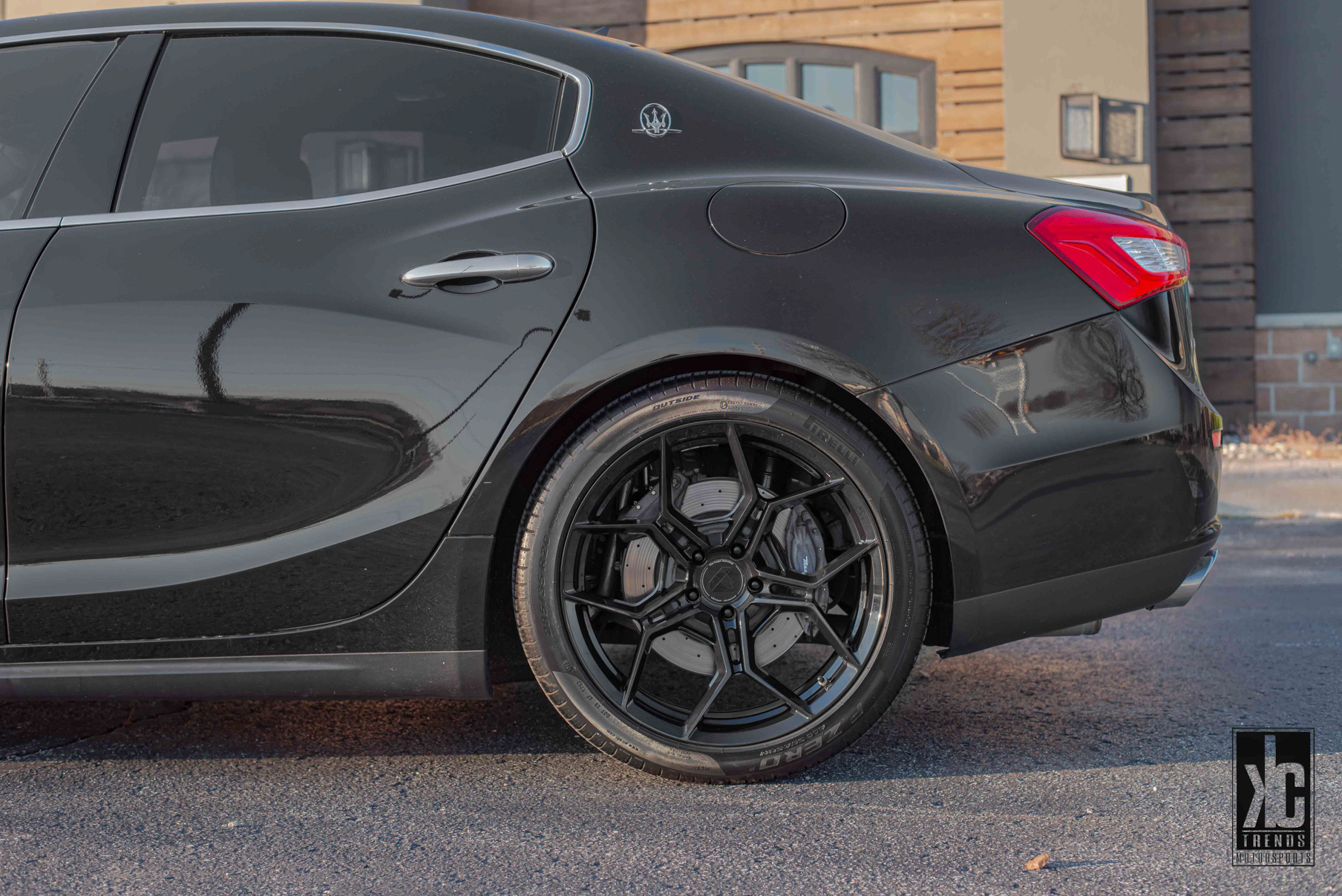 A 2017 Maserati Ghibli on Blaque Diamond BD-F25 Gloss Black Wheels