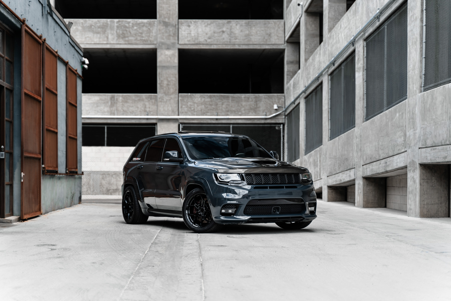 A 2018 Jeep SRT 8 on 20 Inch Blaque Diamond BD-F25 Gloss Black Wheels