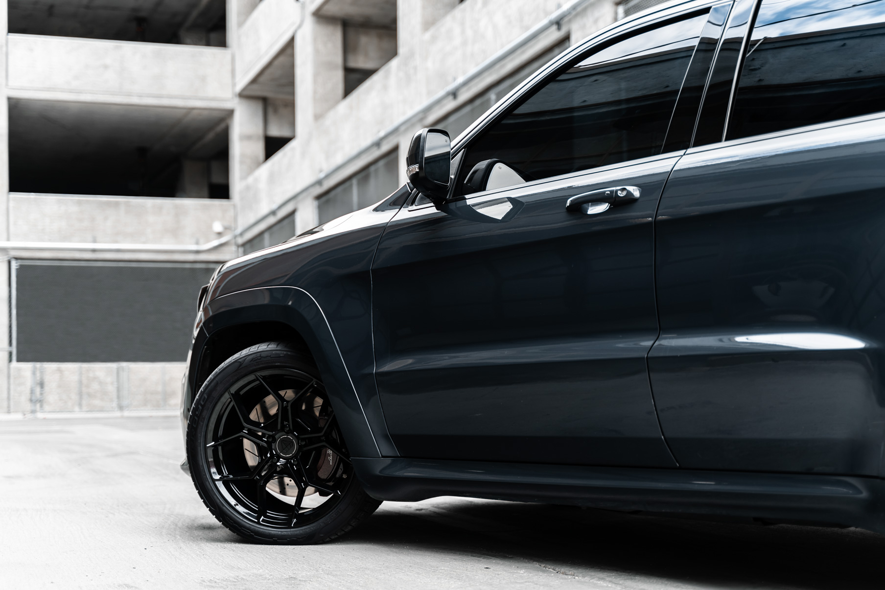 A 2018 Jeep SRT 8 on 20 Inch Blaque Diamond BD-F25 Gloss Black Wheels