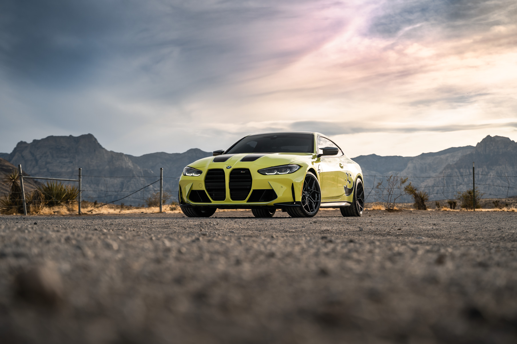 A 2021 BMW M4 Competition on Blaque Diamond BD-F25 Gloss Black Wheels