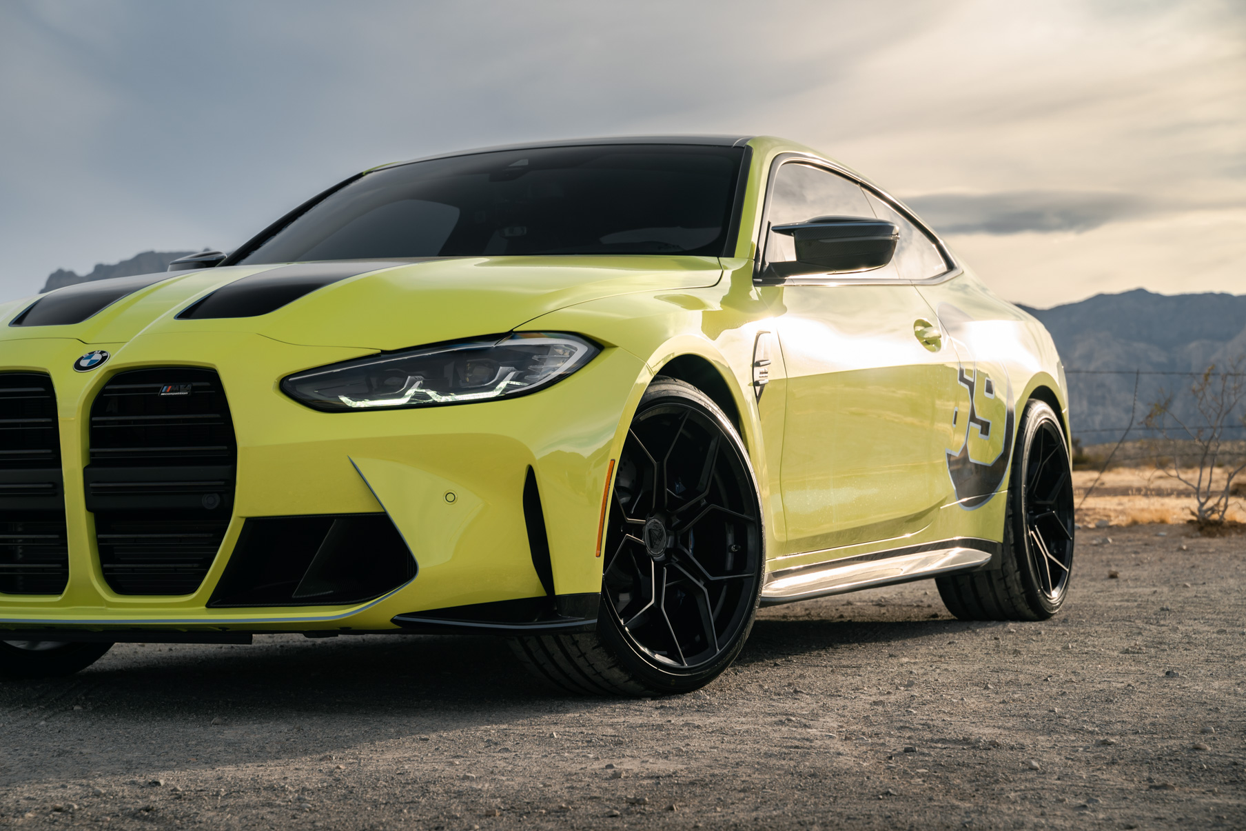 A 2021 BMW M4 Competition on Blaque Diamond BD-F25 Gloss Black Wheels