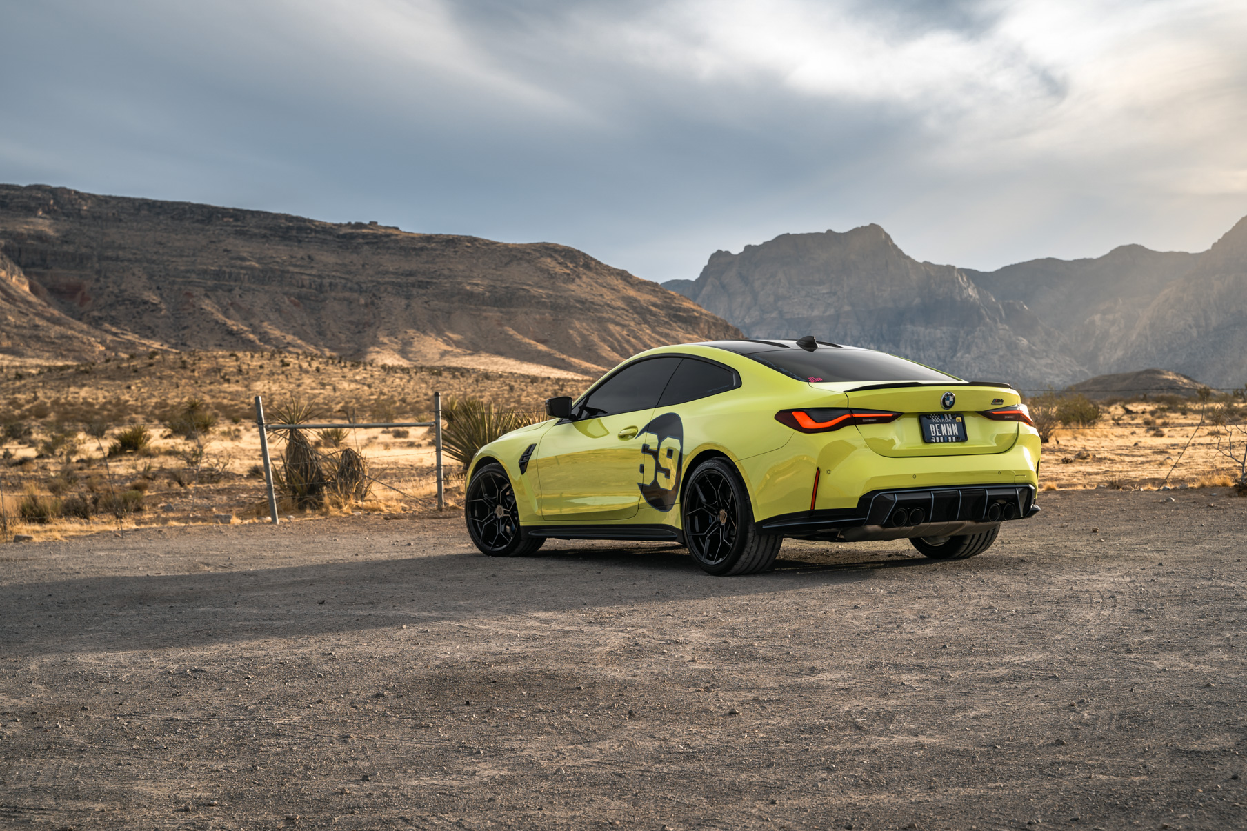 A 2021 BMW M4 Competition on Blaque Diamond BD-F25 Gloss Black Wheels